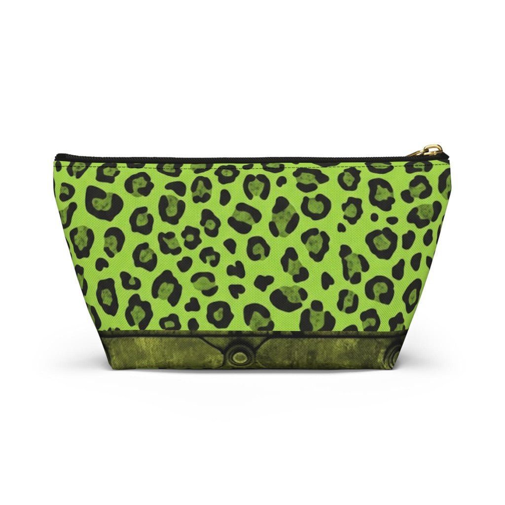 Acid Green Leopard Print Pouch • Bold Zipper Bag