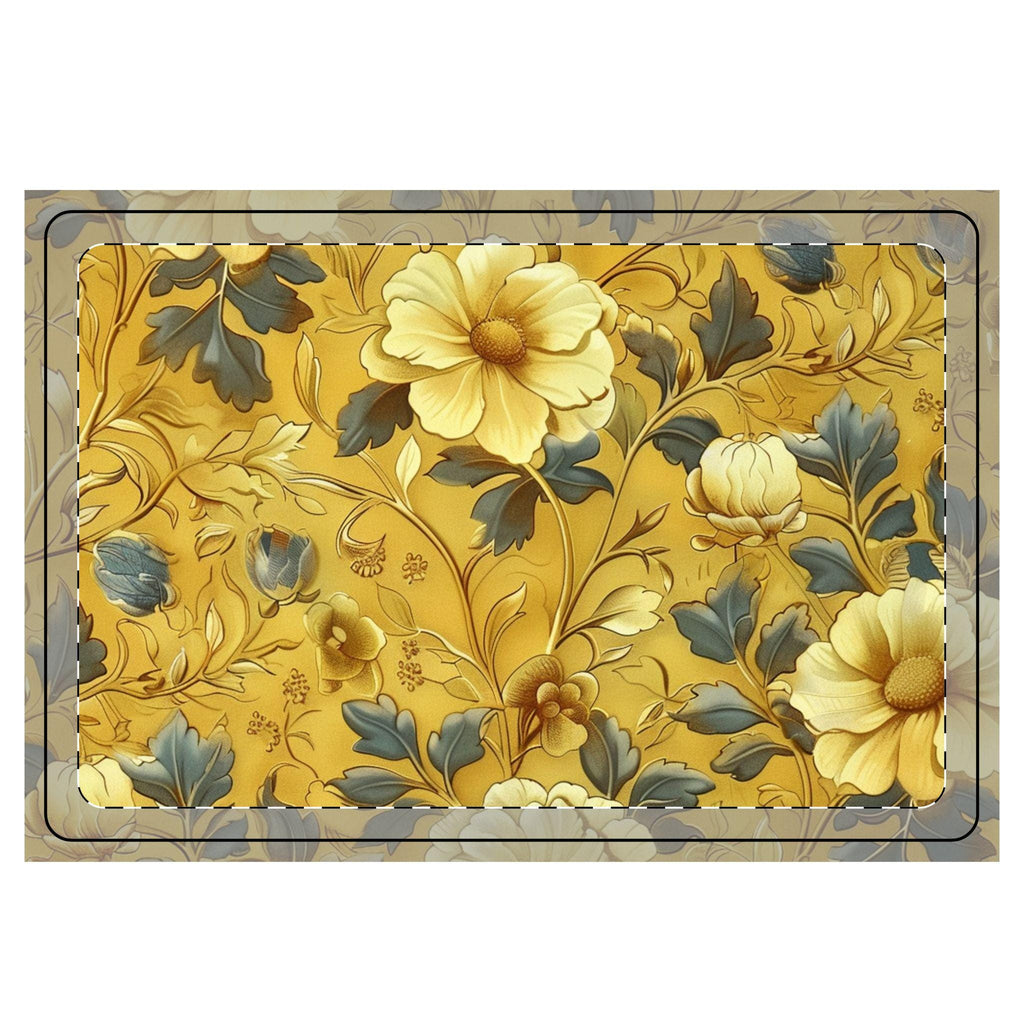 William Morris Golden Botanical Pattern Dish Mat | Microfiber Kitchen Mat