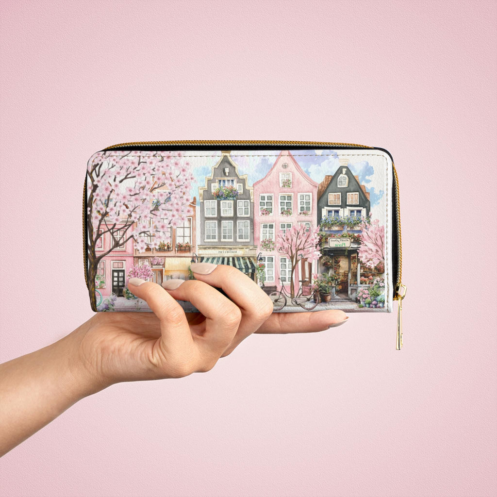 San Francisco Painted Ladies Zipper Wallet Victorian Row House Clutch