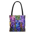 Bold Wisteria Tote Bag | Vibrant All-Over Floral Market Bag Gift for Gardener