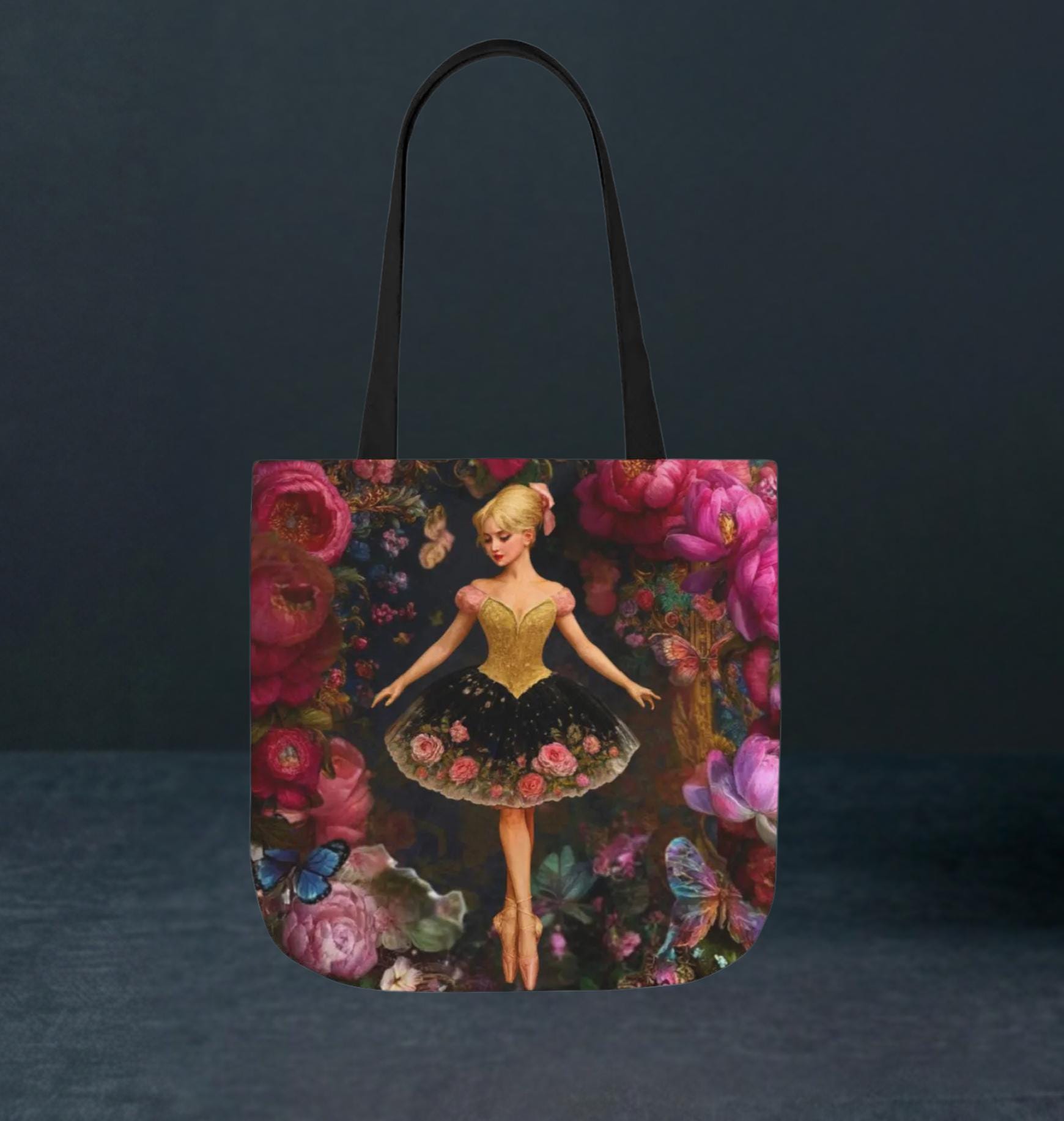 Ballerina Floral Skirt Tote Bag | Canvas Tote