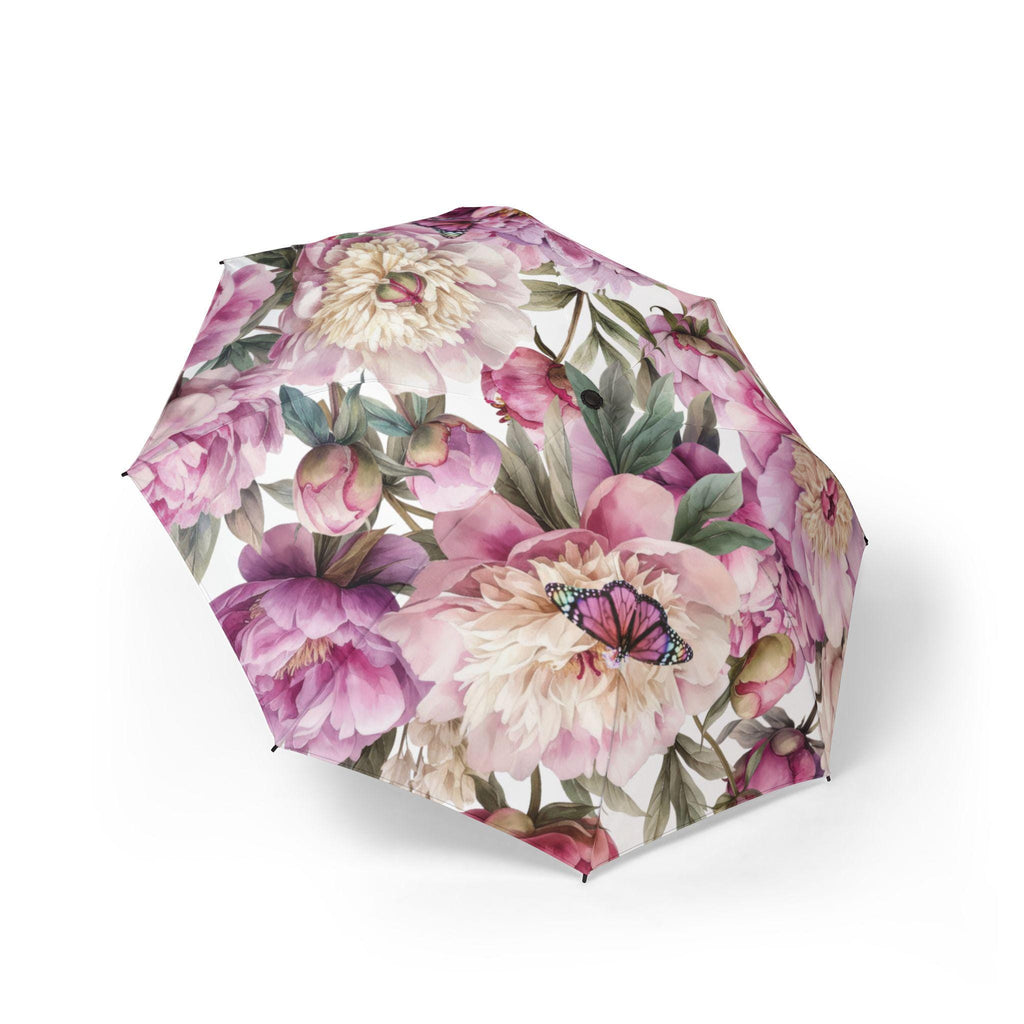 Peony Floral Umbrella - Garden Inspired Design, Compact Travel Umbrella, Perfect Gift for Rainy Days,Nature Lovers