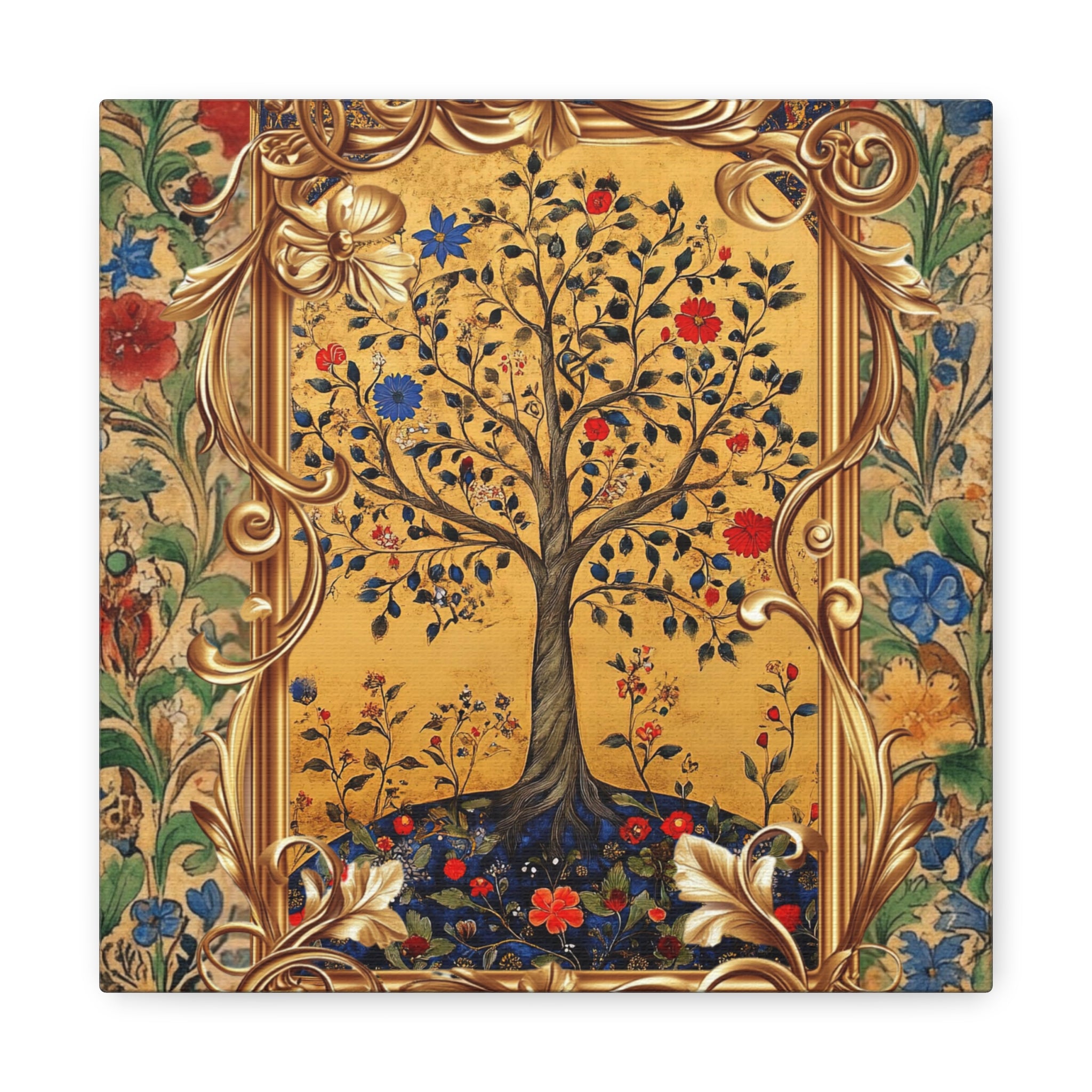 Tree of Life Canvas Wall Hanging, Matte Stretched Canvas Religious Gift Decor