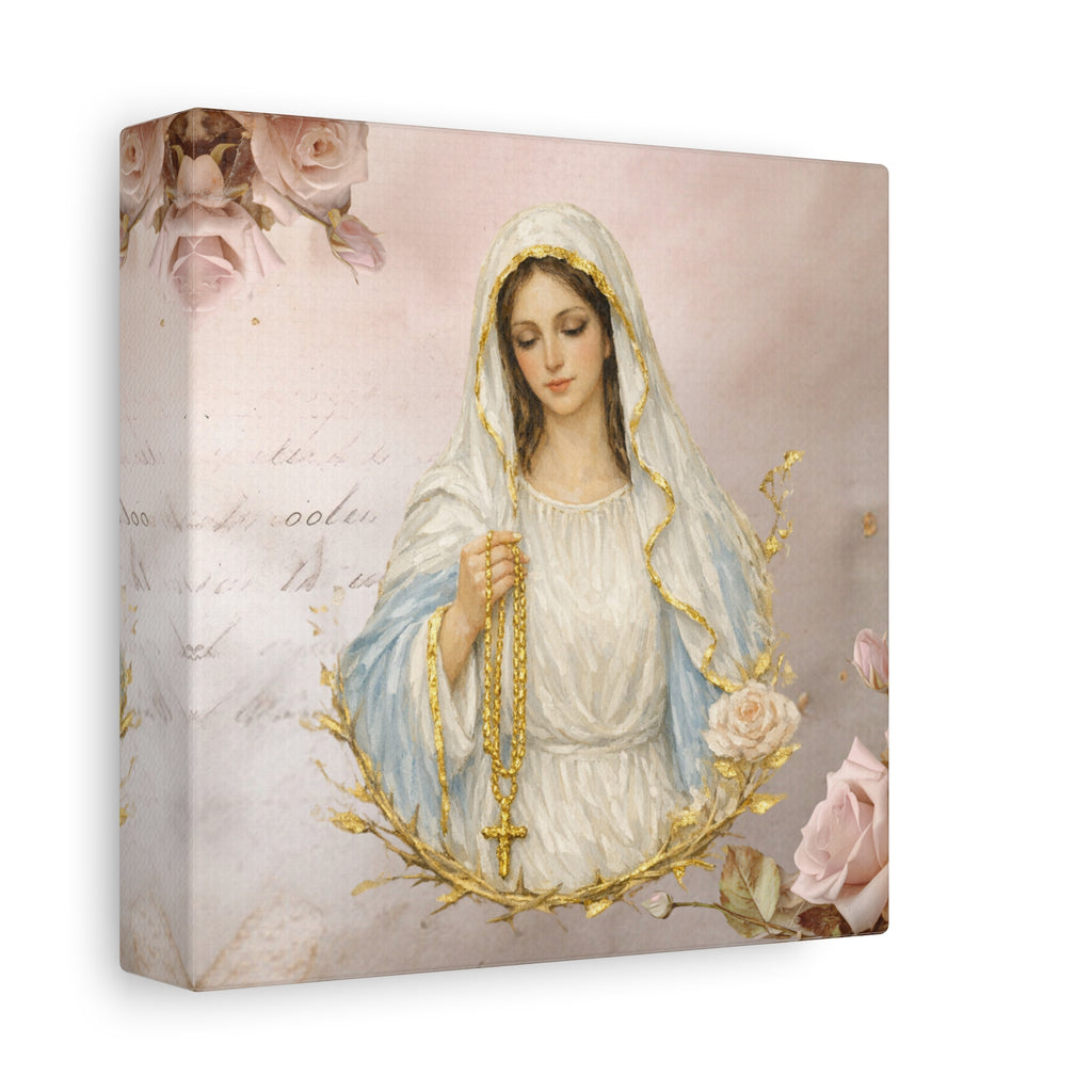 Immaculate Mary Virtue of Goodness Canvas Wall Hanging, Stretched Matte Canvas