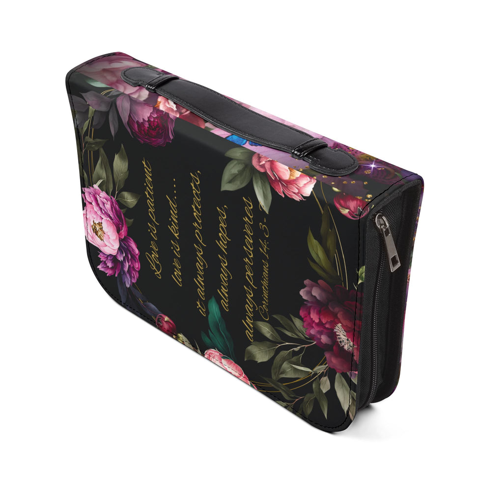 Marian Illustration Bible Cover | Protective Bible Case with Handle | Christian