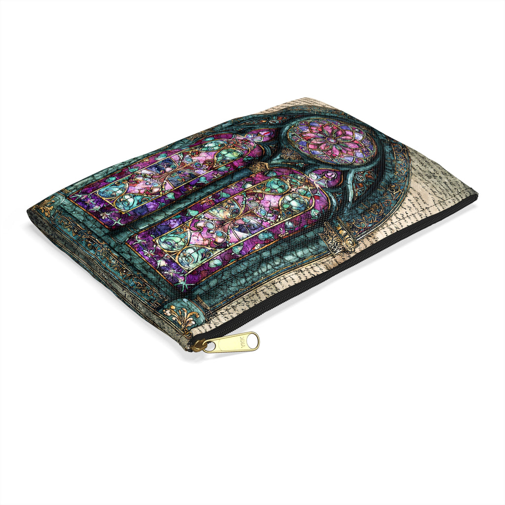 Stained Glass Window Accessory Pouch | Gothic Cathedral Pattern