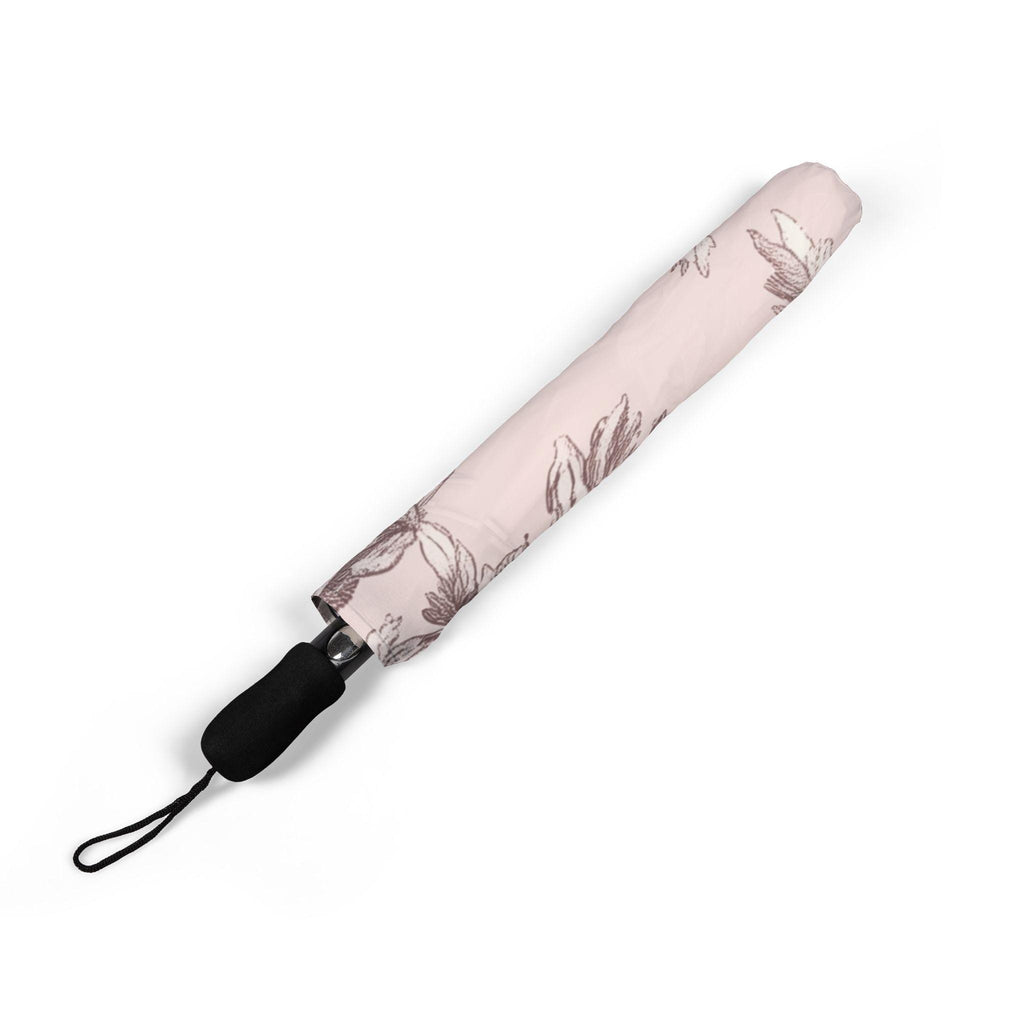 Pink European Toile Umbrella | Foldable Classic Floral Canopy | Parasol