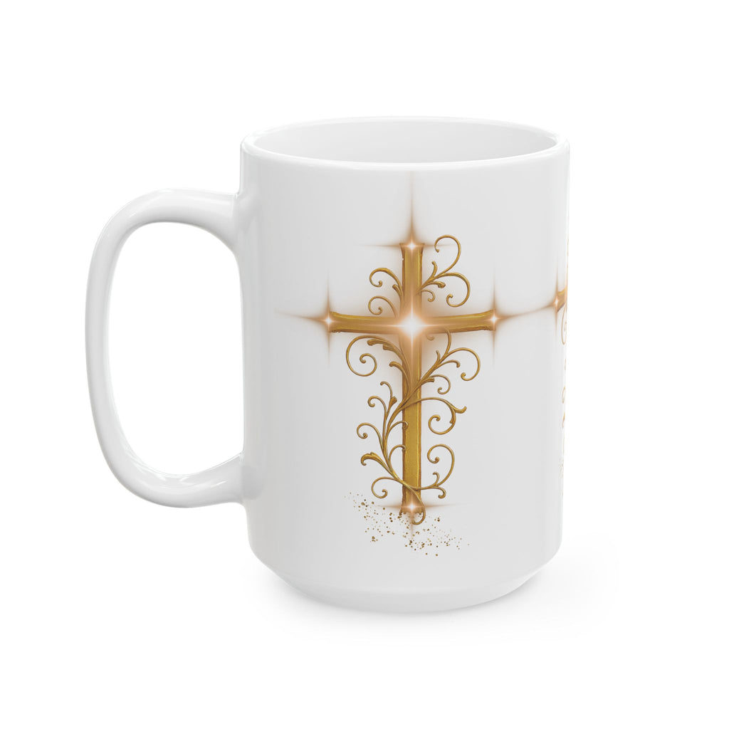 Faith-Inspired Ceramic Mug, Cross Design, Perfect for Gift Giving, Christian Decor, Inspirational Coffee Mug, Religious Beverages, [...]