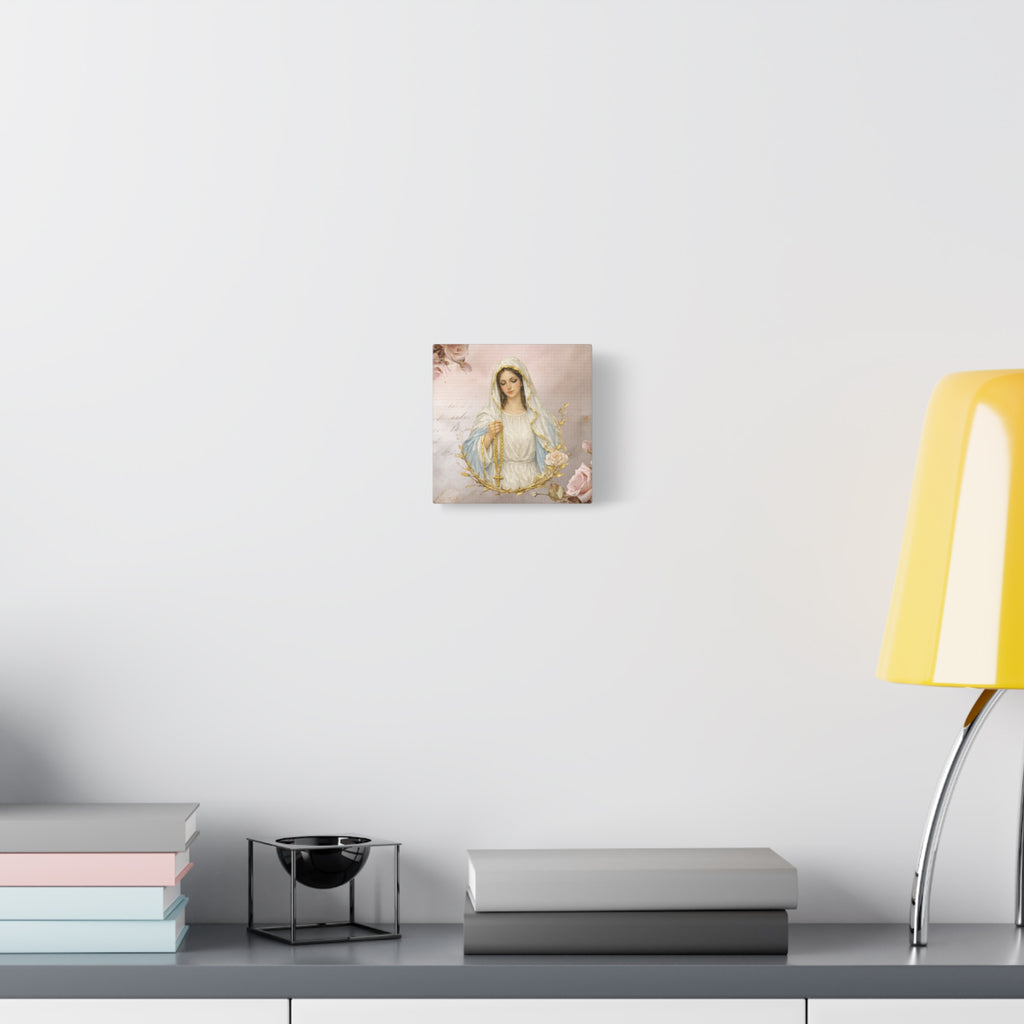 Immaculate Mary Virtue of Goodness Canvas Wall Hanging, Stretched Matte Canvas