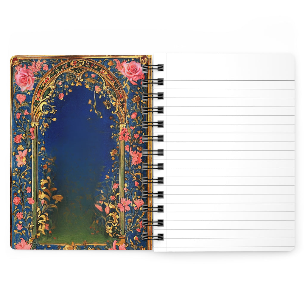 Sacred Heart with Roses Spiral Bound Journal | Floral Gothic Notebook Seven Sorrows