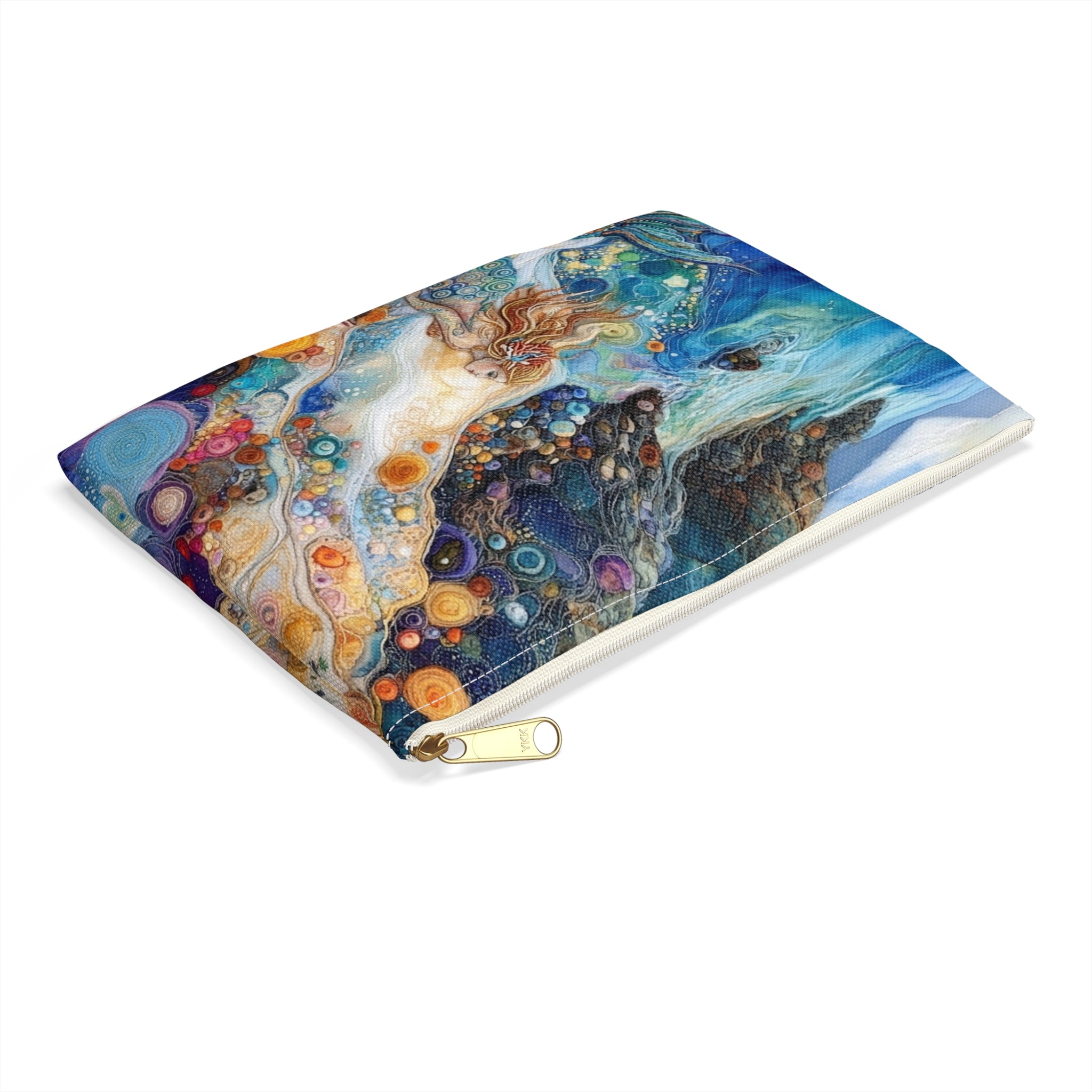 Coastal Beach Accessory Pouch | Beach Print Coin Purse | Mermaid Toiletry Bag