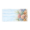 Seashell Stripe Beach Towel | Coastal Themed Beach Blanket