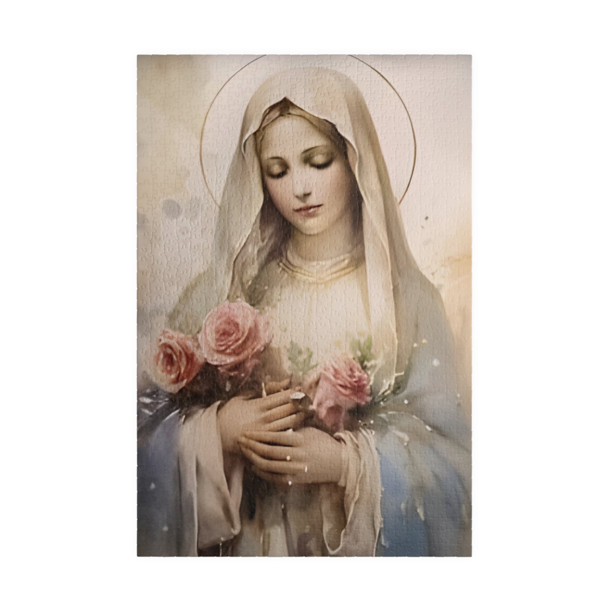 Mother Mary Puzzle 110 - 1014 Piece Jigsaw | Catholic Religious Art Puzzle | Lightkeeper Atelier
