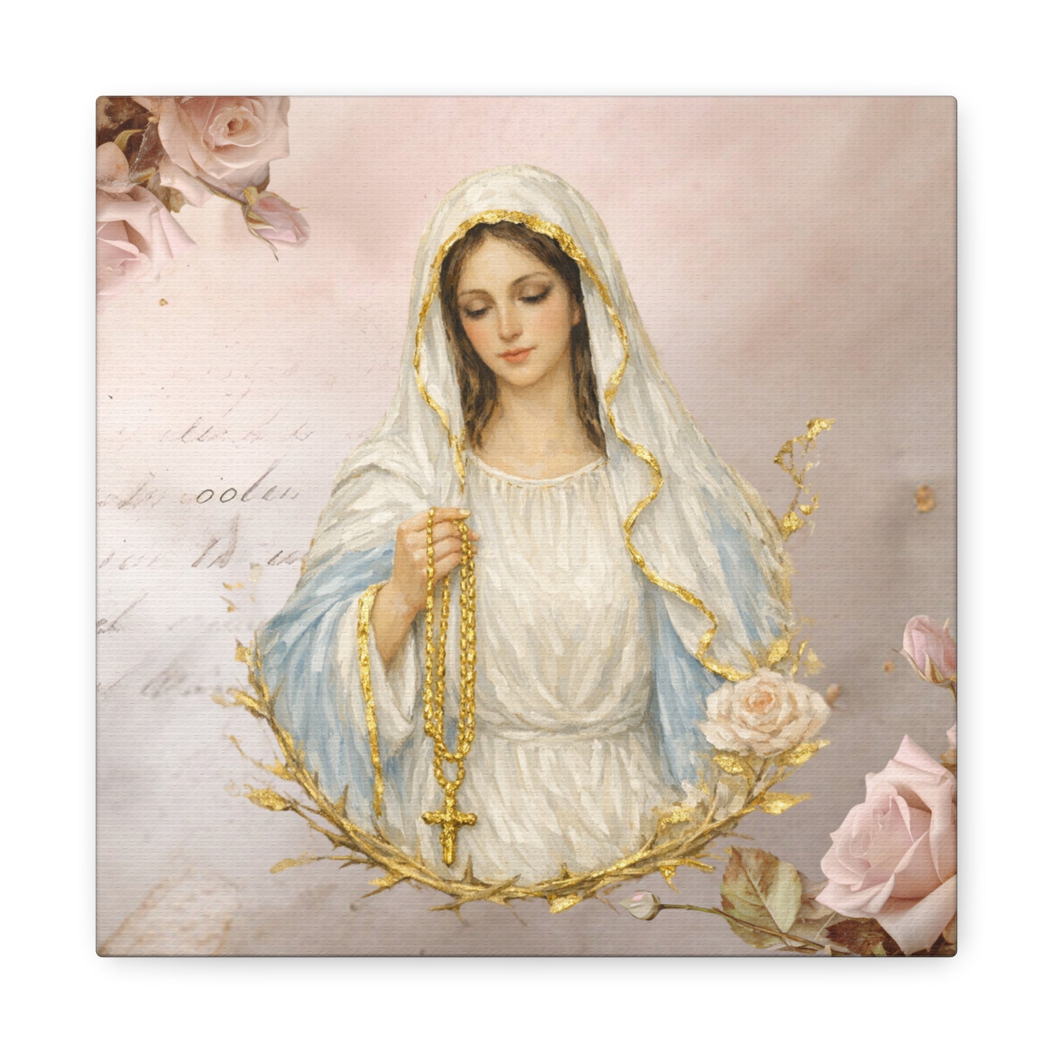 Immaculate Mary Virtue of Goodness Canvas Wall Hanging, Stretched Matte Canvas