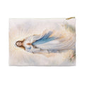 Virgin Mary Illustration Accessory Pouch | Religious Rosary Makeup Bag