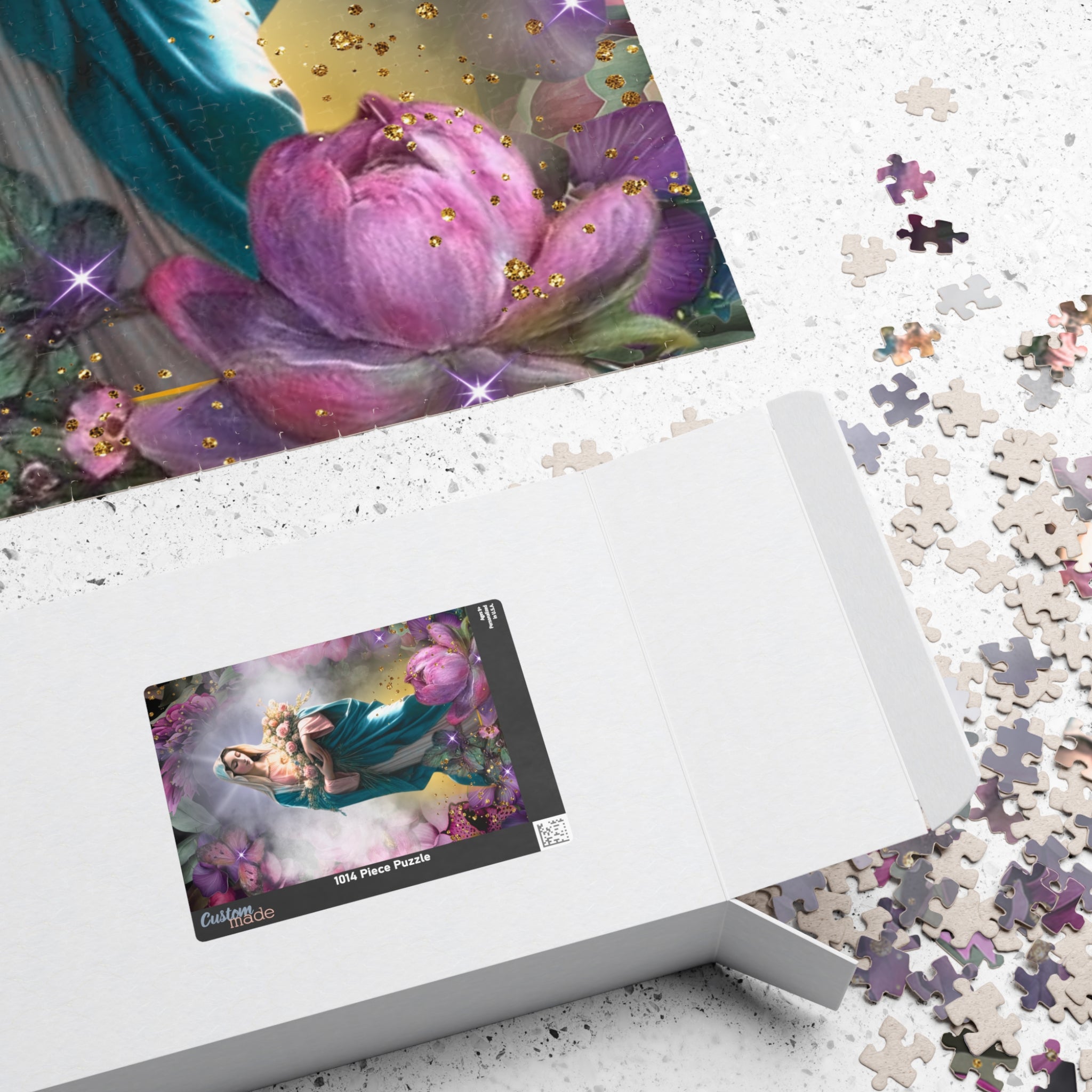 Mary in Heaven Puzzle | Religious Christian Illustration, Marian Scene