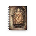 Gothic Madonna and Child Spiral Bound Journal | Vintage Church Window Notebook