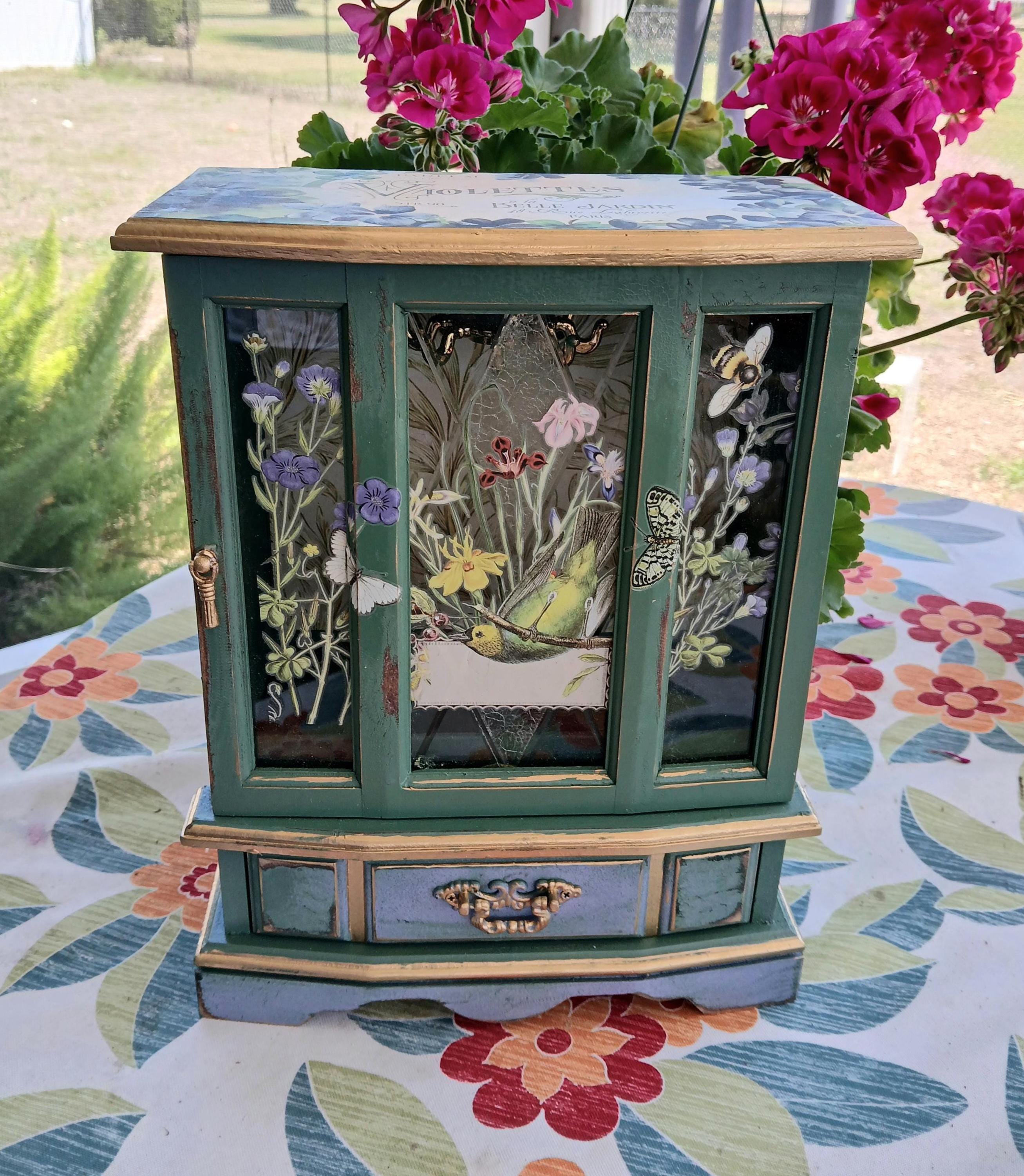 Wildflower Cottagecore Jewelry Box: Renewed Painted Jewelry Chest