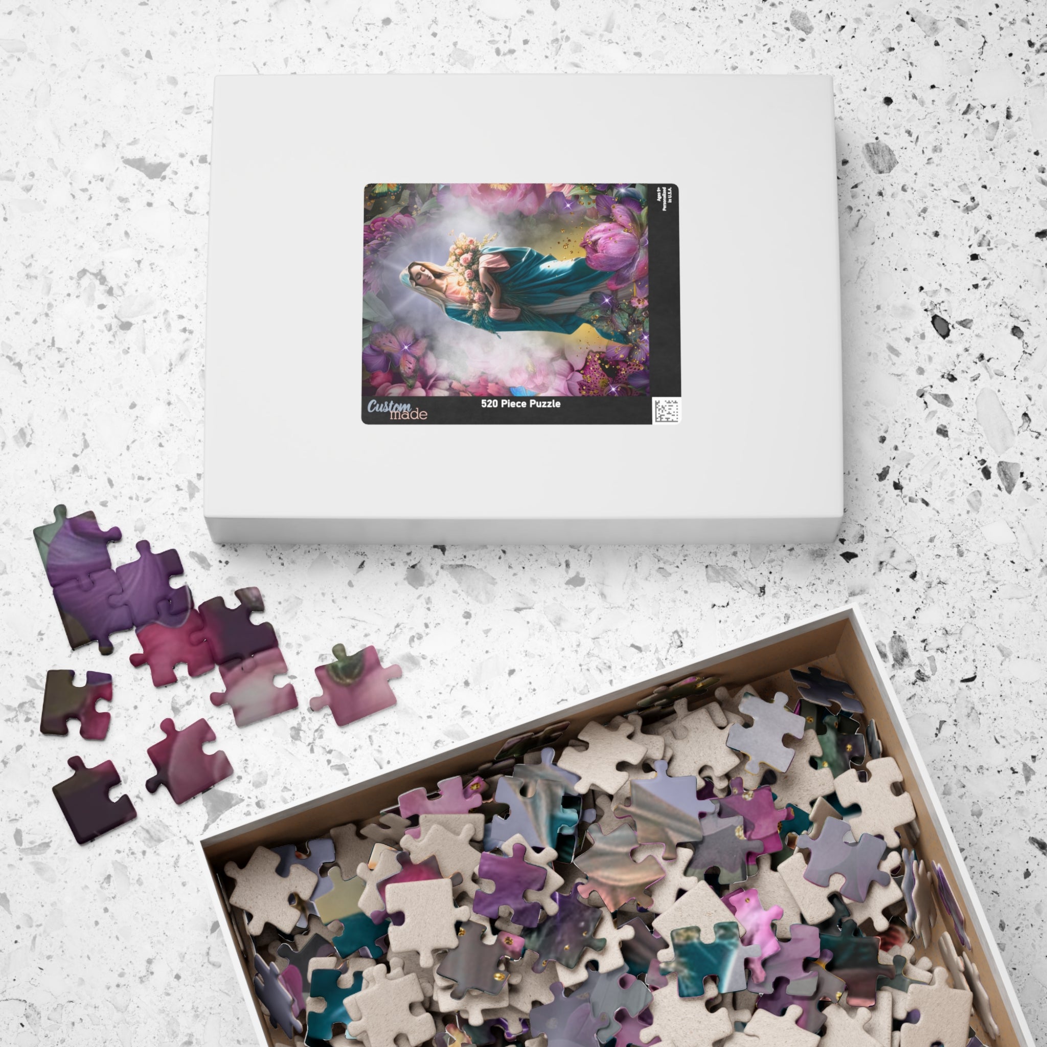 Mary in Heaven Puzzle | Religious Christian Illustration, Marian Scene