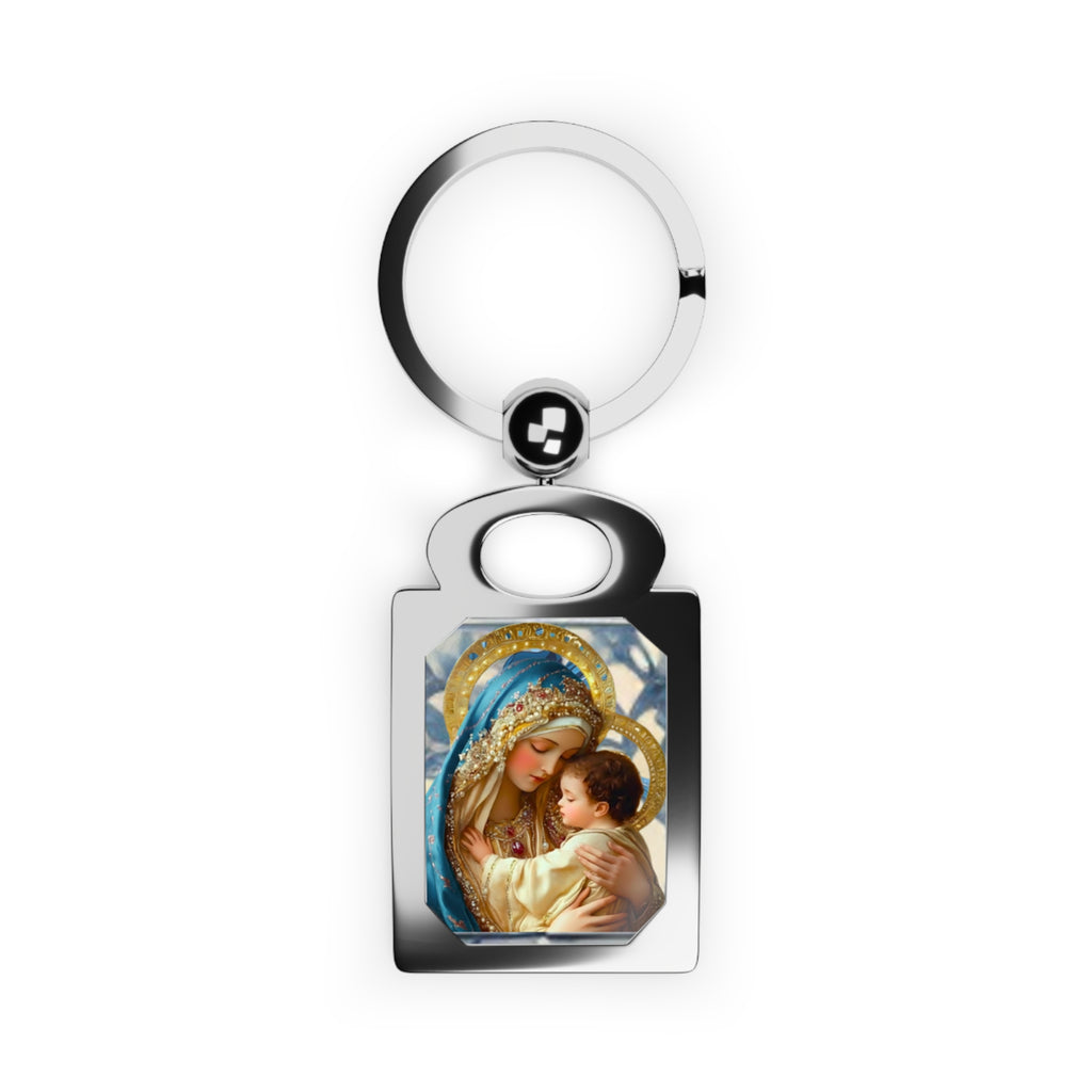 Catholic Mothers Day Gift, Madonna and Child Keyring Religious Keepsake Bag Charm Christian Gift