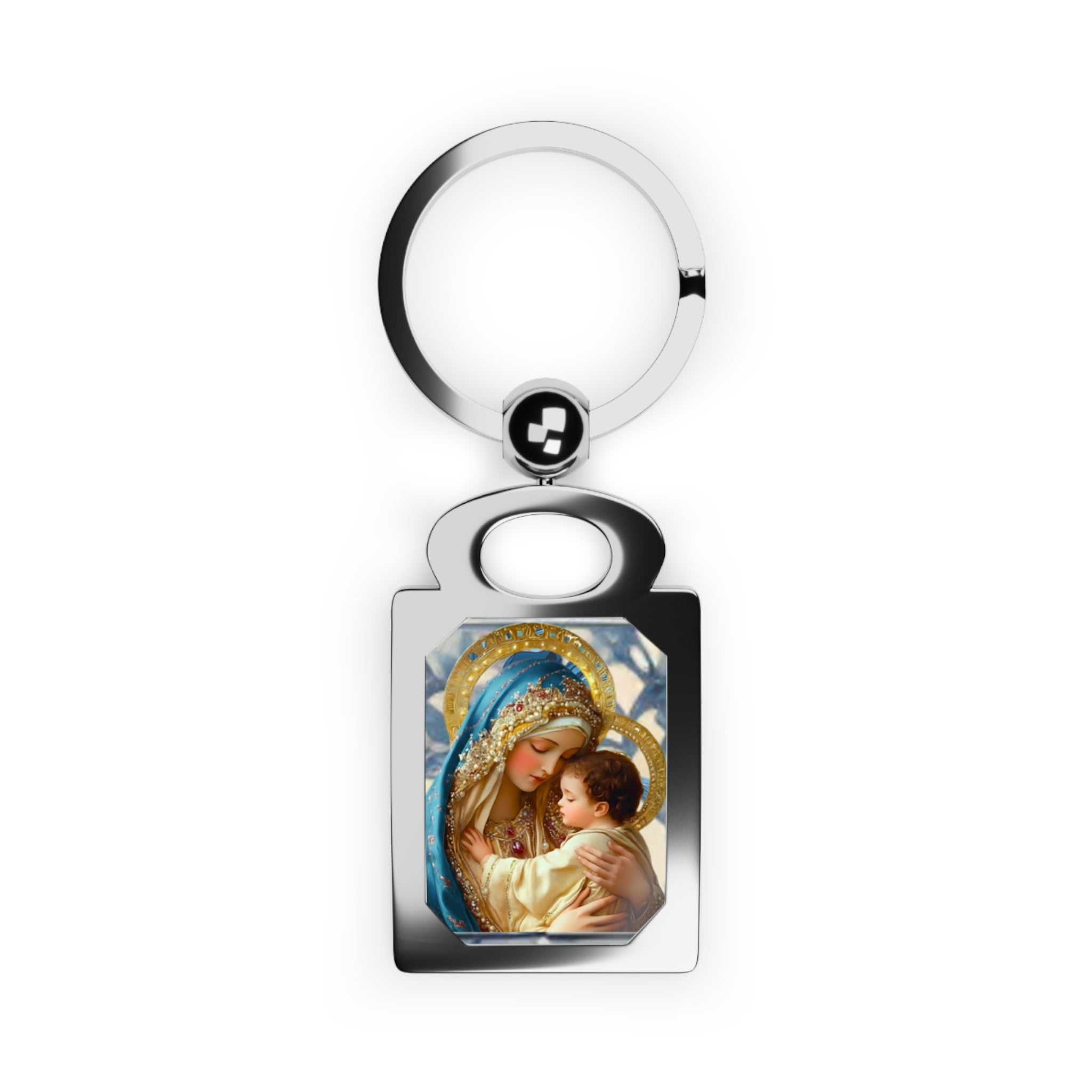 Catholic Mothers Day Gift, Madonna and Child Keyring Religious Keepsake Bag Charm Christian Gift