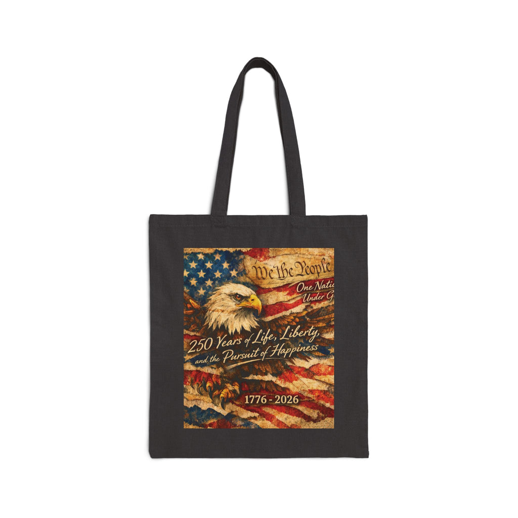 We the People Eagle Flag 250 Years Tote Bag | 1776-2026 Patriotic Canvas