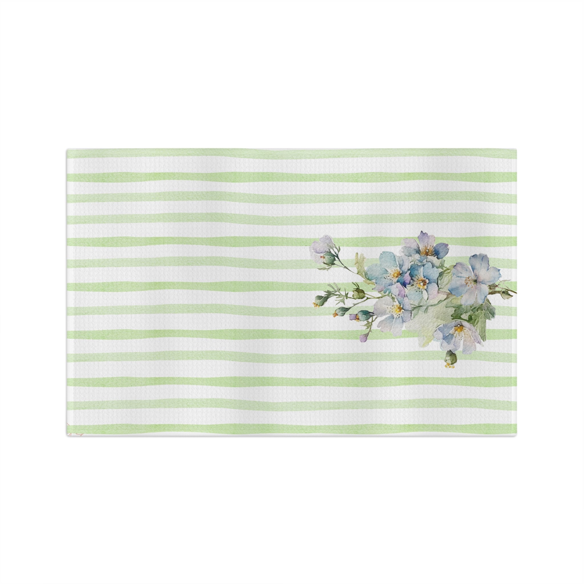 Copy of Watercolor Floral Stripes Microfiber Tea Towel | Kitchen Dish Cloth