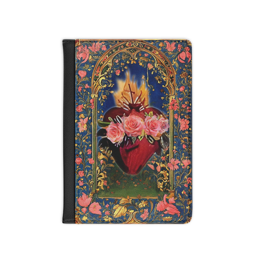 Immaculate Heart of Mary Travel Wallet Passport Cover | Catholic Medieval Renaissance RFID-Blocking