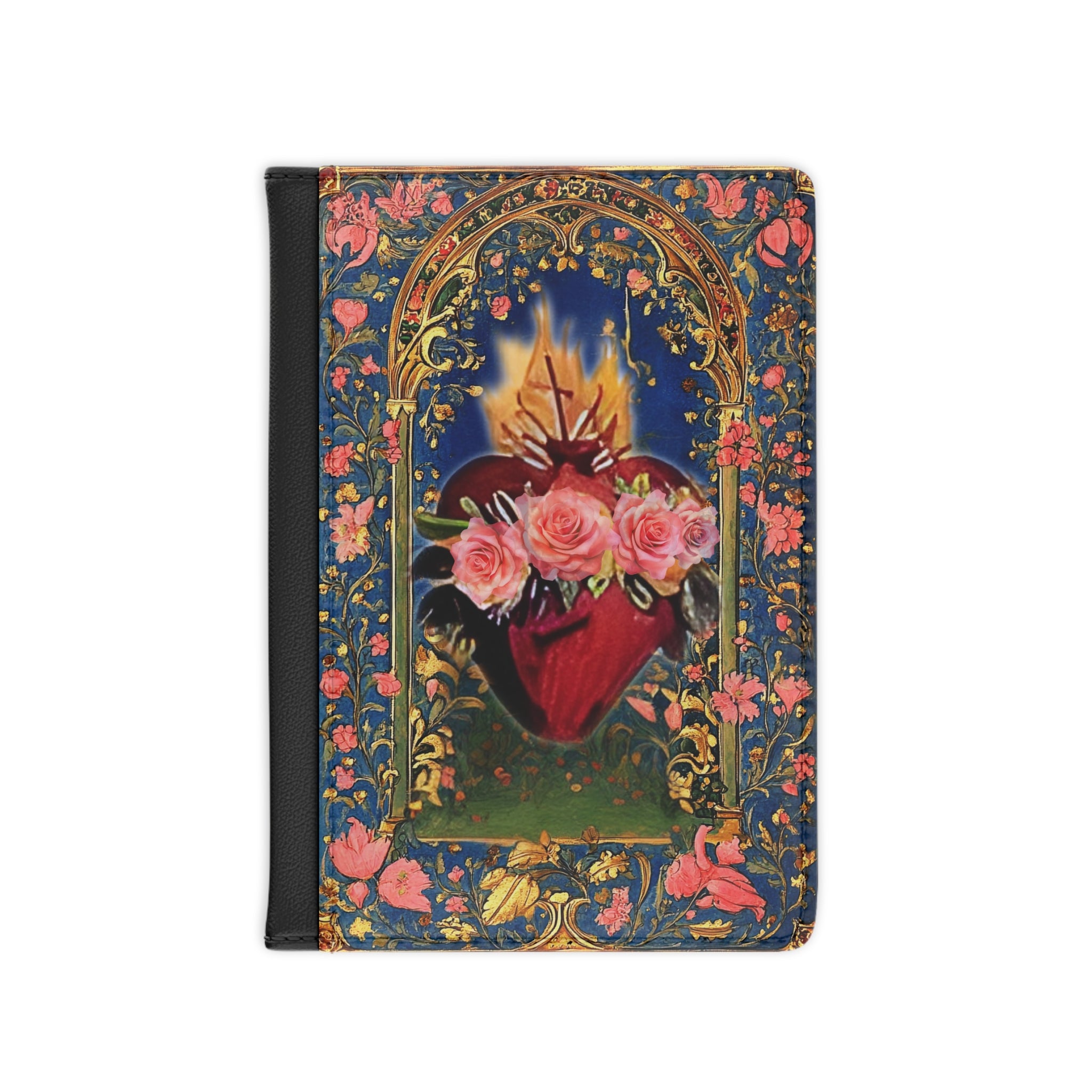 Immaculate Heart of Mary Travel Wallet Passport Cover | Catholic Medieval Renaissance RFID-Blocking