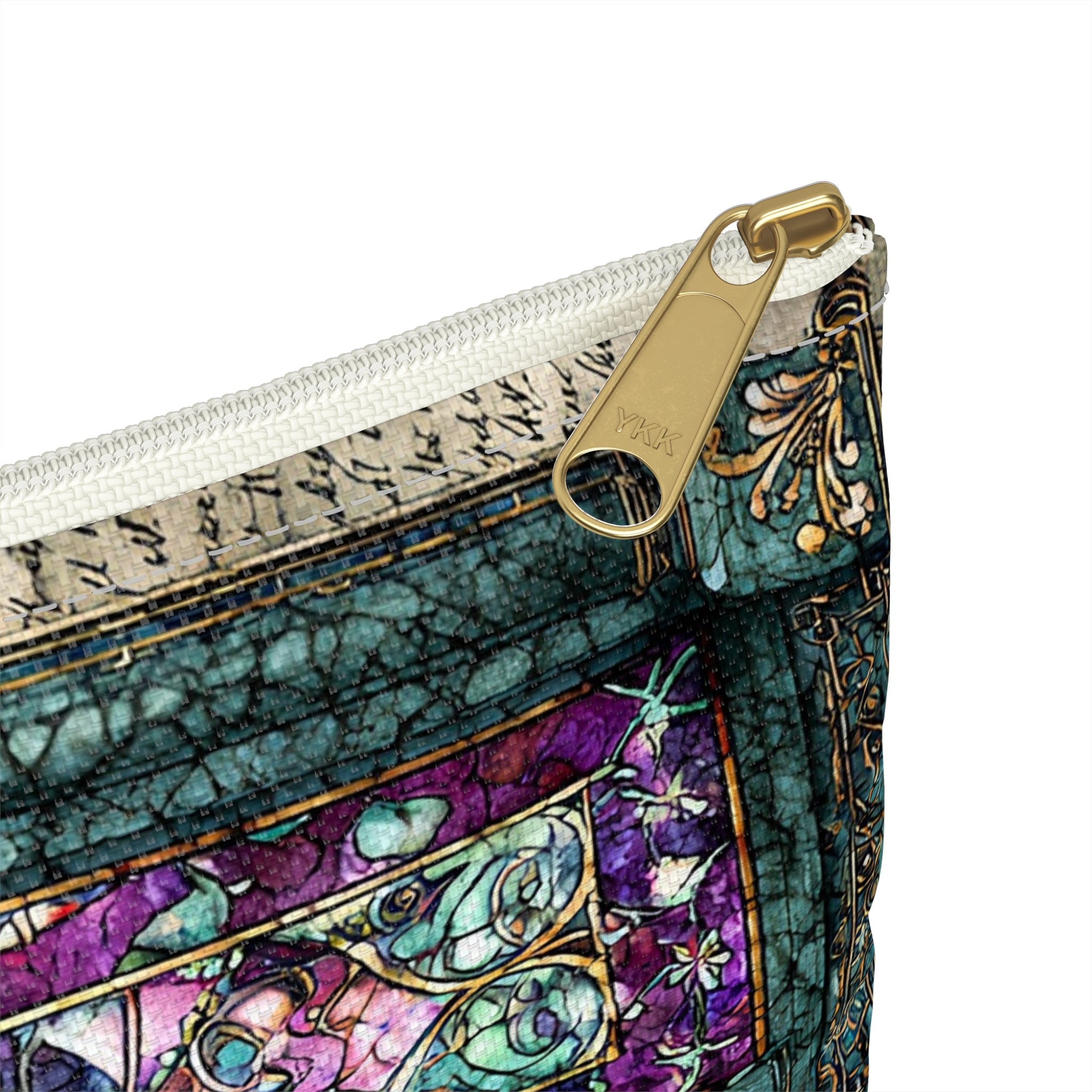 Stained Glass Window Accessory Pouch | Gothic Cathedral Pattern