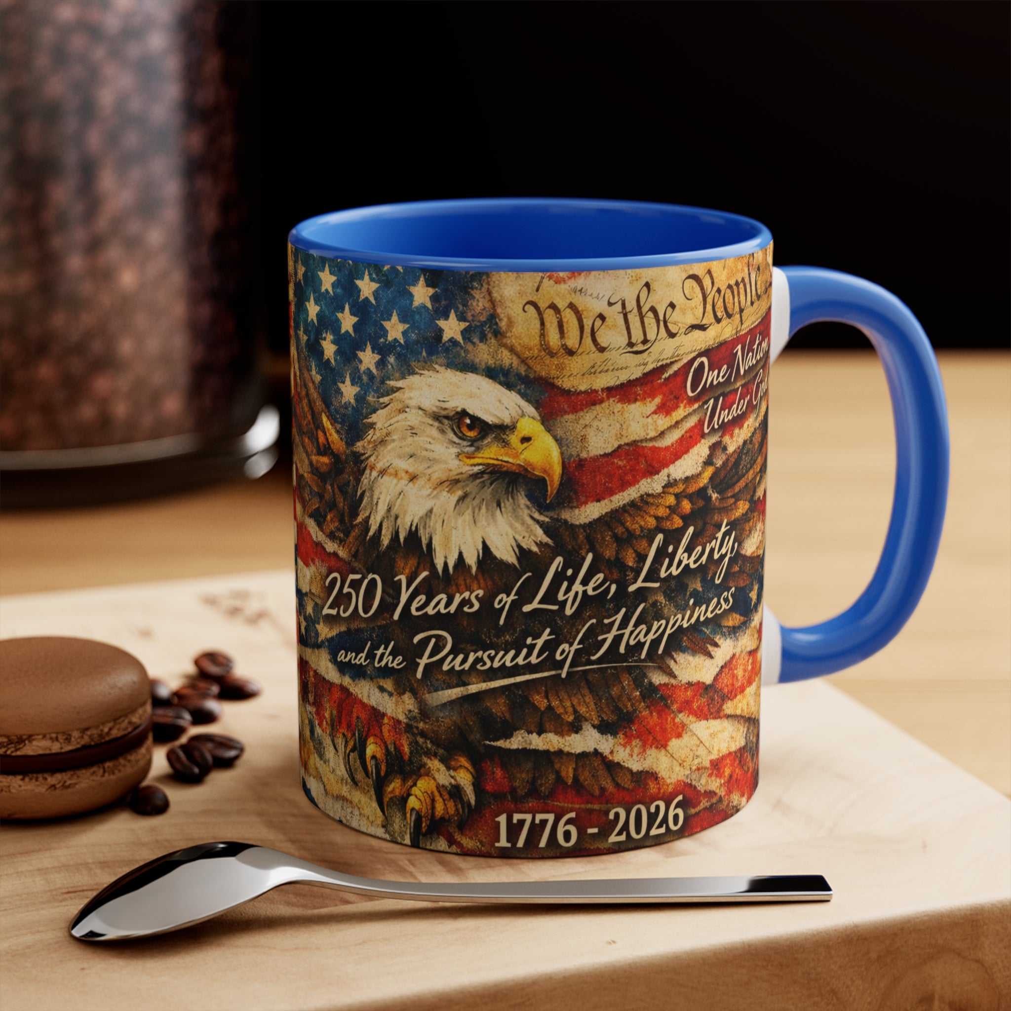 American Flag Mug | 250 Years of Liberty 1776-2026 Commemorative Anniversary Coffee Cup