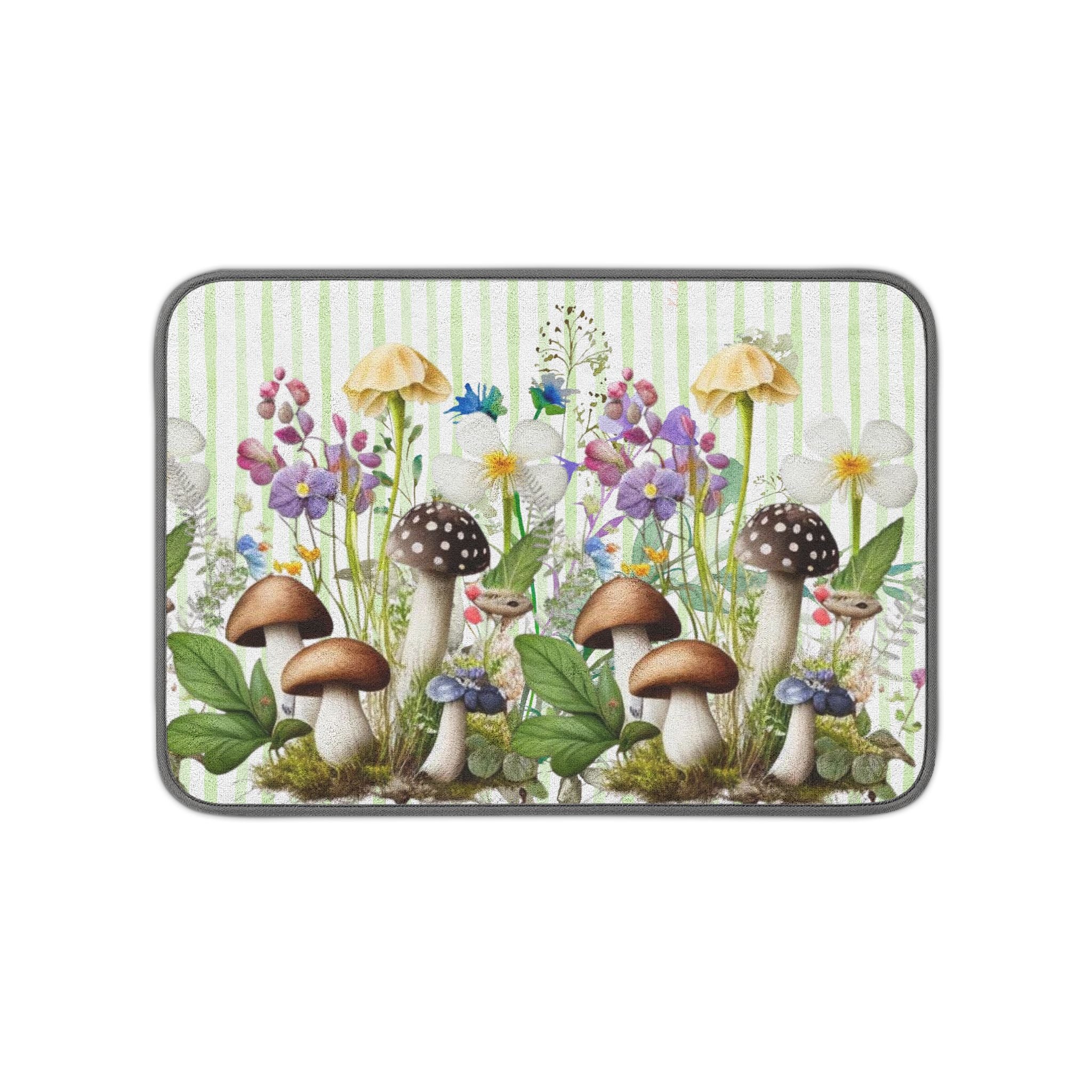 Mushroom Find Dish Mat | Microfiber Kitchen Mat | Cottagecore Decor Gift