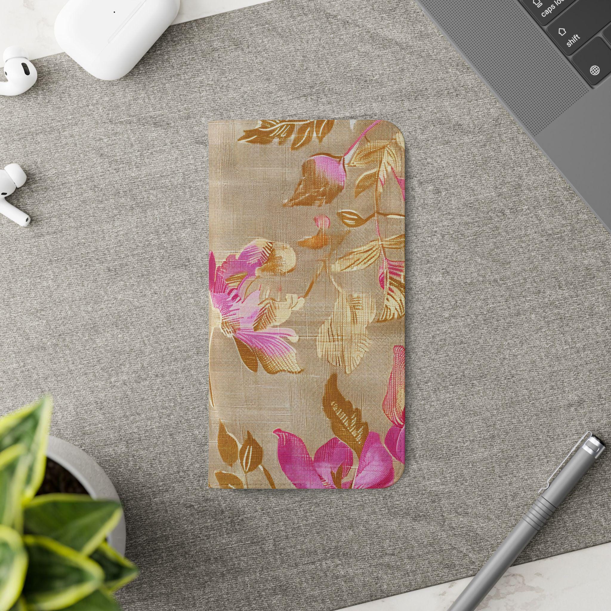 3D Floral Faux Leather Phone Wallet Case | Elegant Bookish Flip Cover with Card Slots