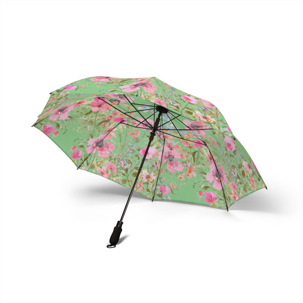 Wildflower Meadow Umbrella Foldable Floral Rain Protection Travel Accessory Gift