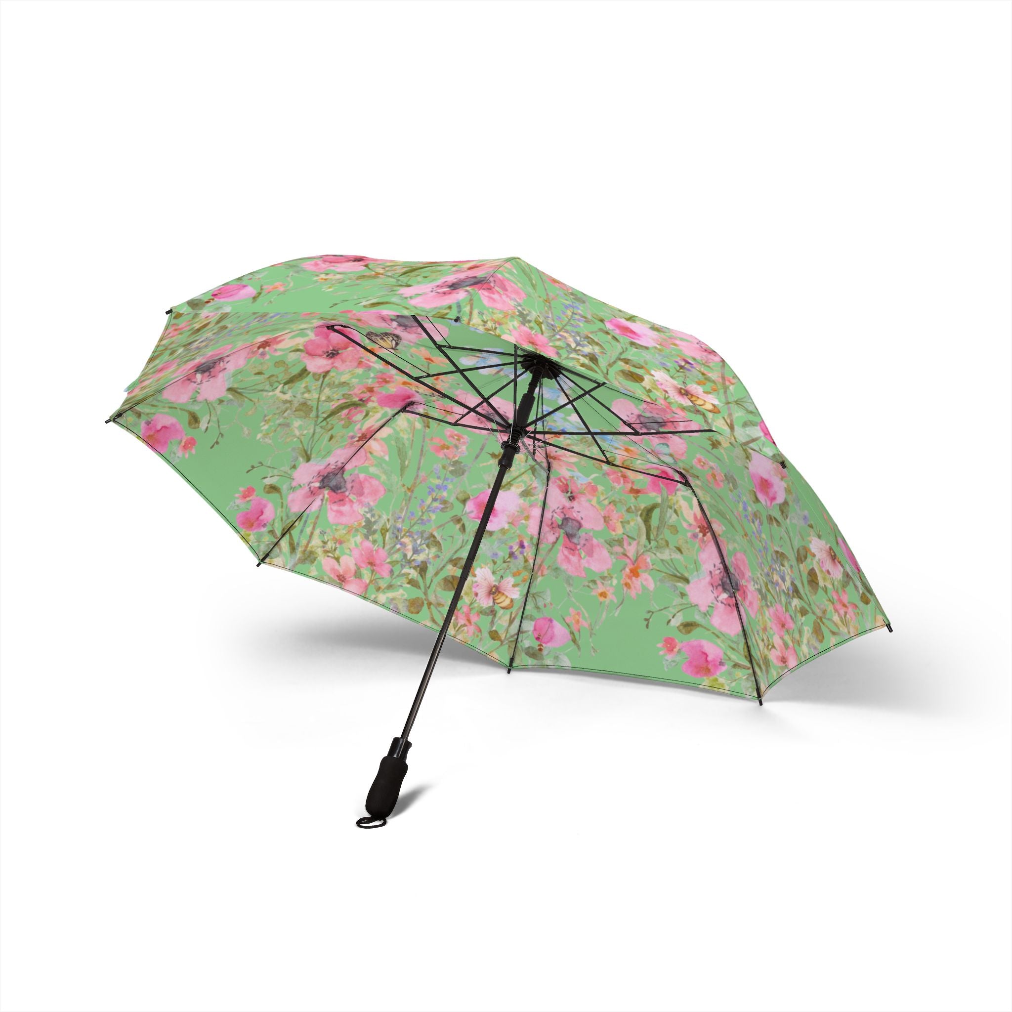 Wildflower Meadow Umbrella Foldable Floral Rain Protection Travel Accessory Gift