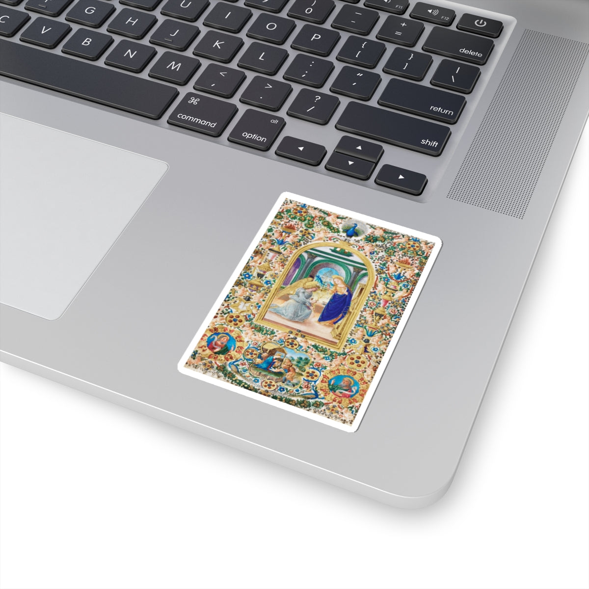 Copy of Annunciation Sticker Book of Hours Manuscript Art Bible Journaling Sticker Marian Gift Holy Card Style