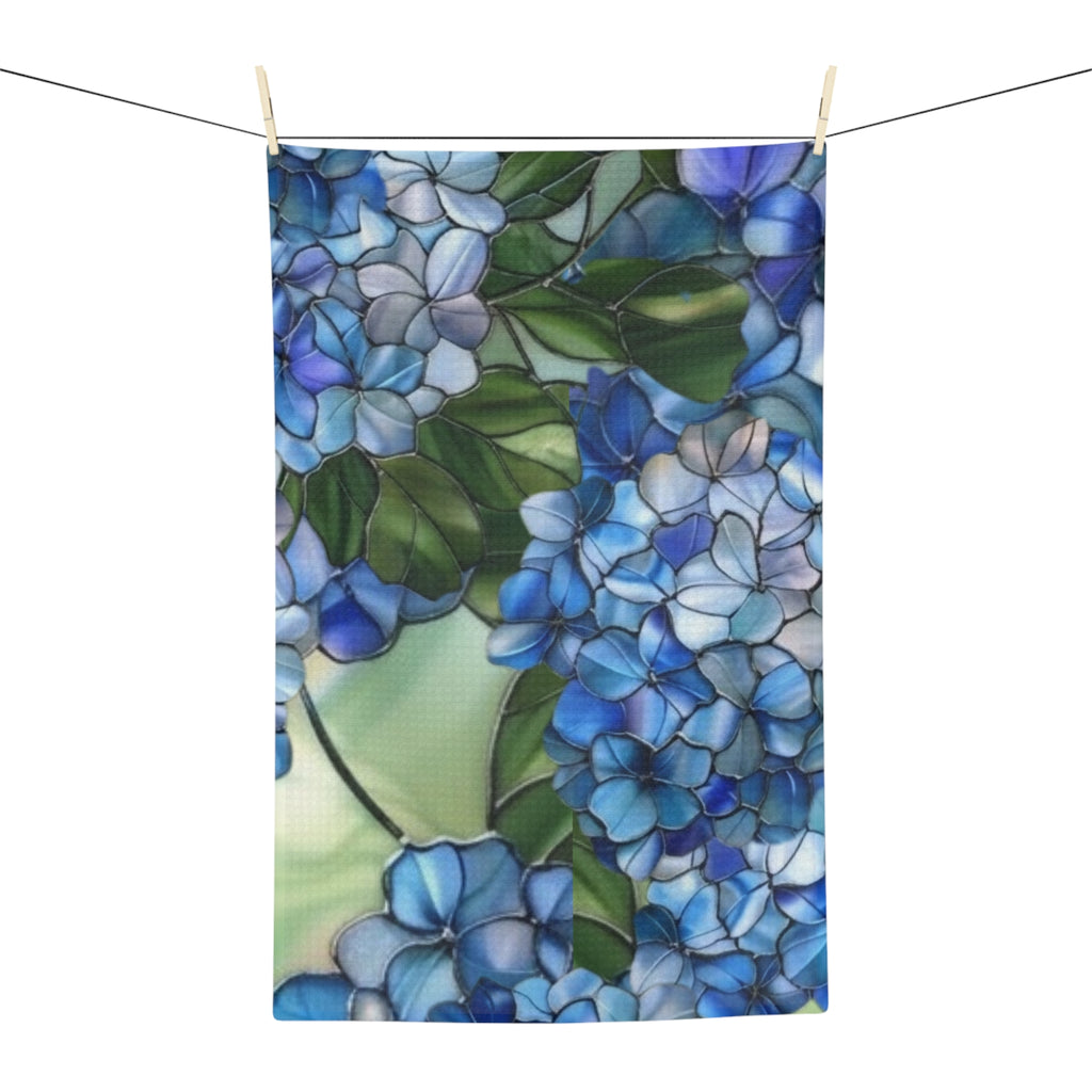 Hydrangea Garden Microfiber Tea Towel | Floral Kitchen Decor