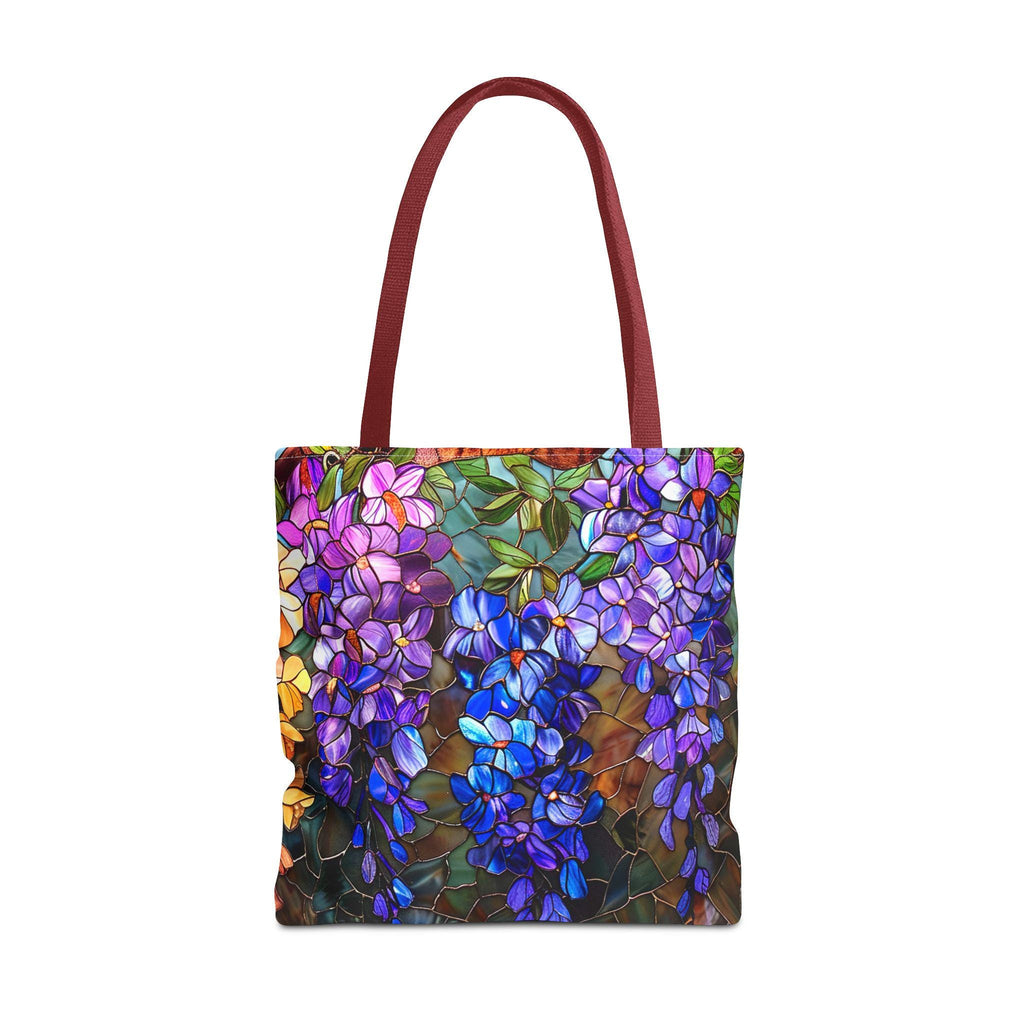 Bold Wisteria Tote Bag | Vibrant All-Over Floral Market Bag Gift for Gardener