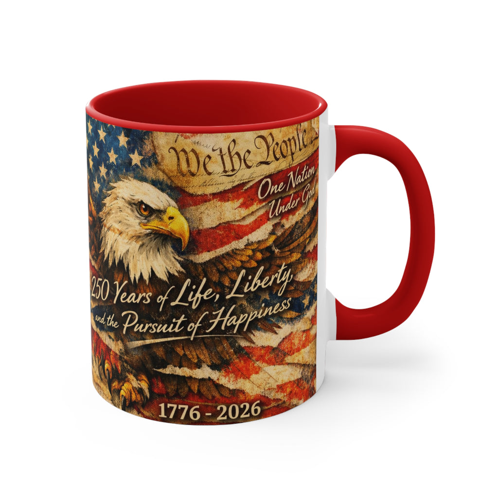 American Flag Mug | 250 Years of Liberty 1776-2026 Commemorative Anniversary Coffee Cup