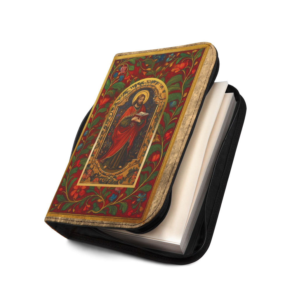 Christ the Teacher Bible Cover Bible Case with Handle | Religious Christian Design Zippered Missal Cover