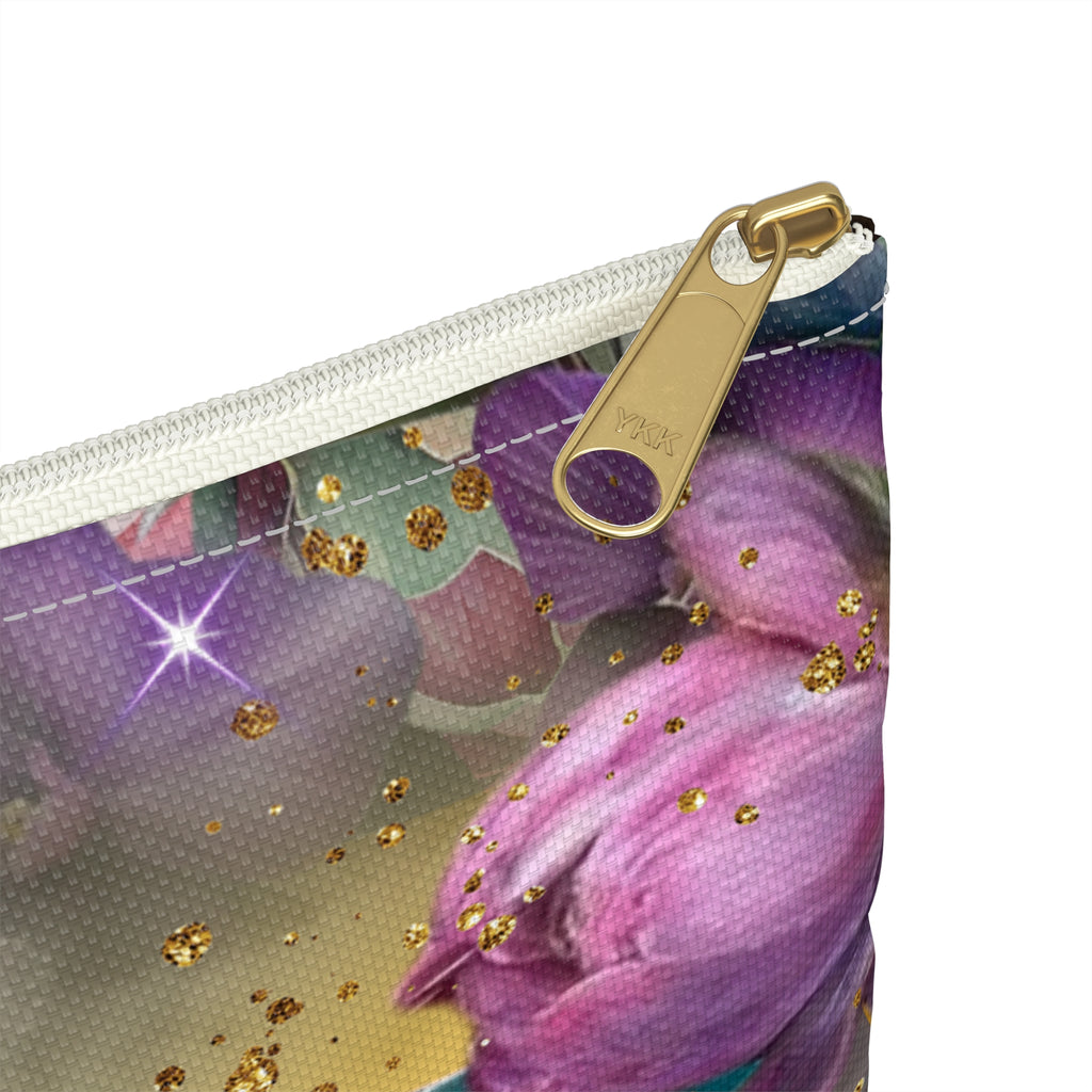 Virgin Mary Floral Accessory Pouch | Religious Rosary Bag
