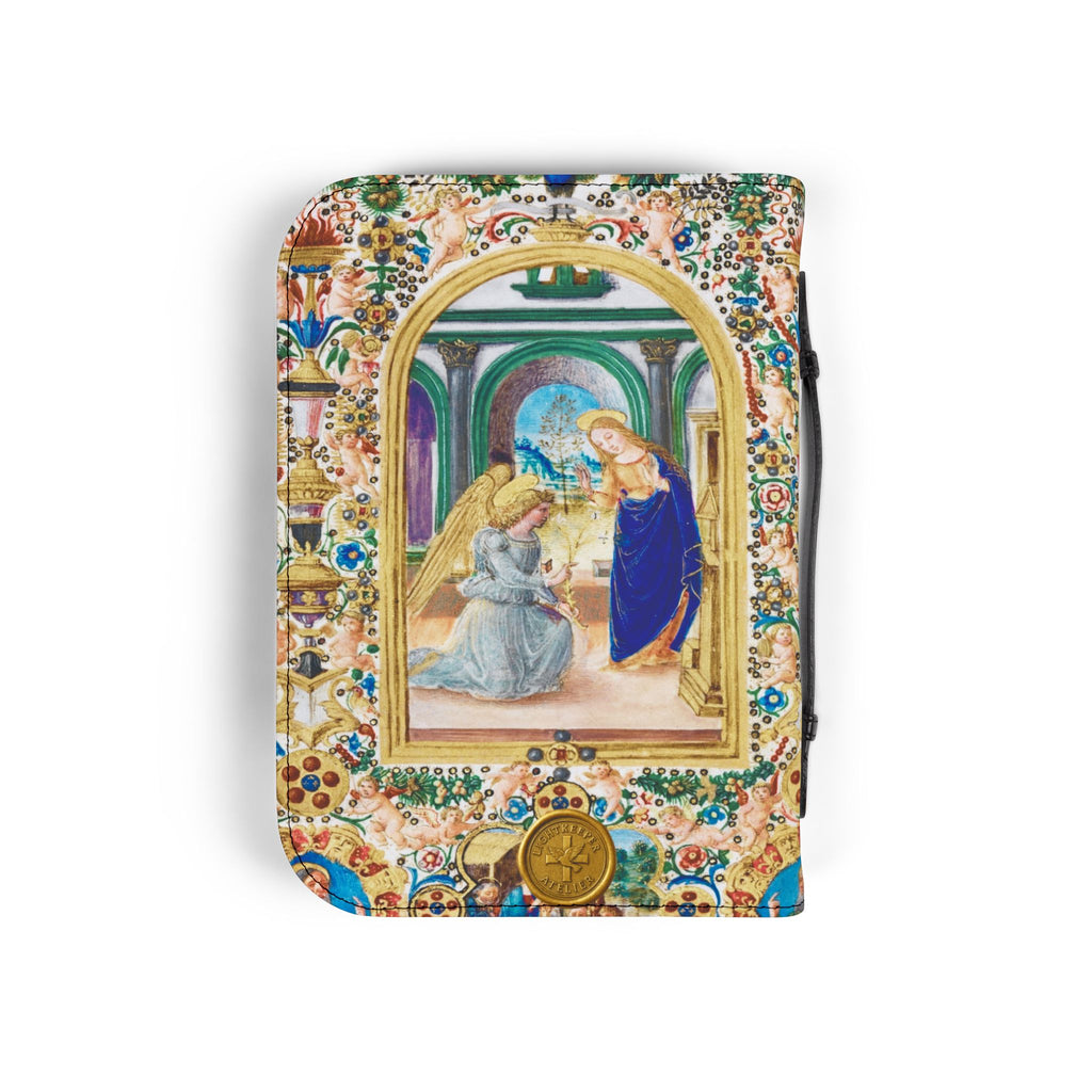 Virgin Mary Floral Icon Bible Cover | Zippered Scripture Holder Gift for Christian woman