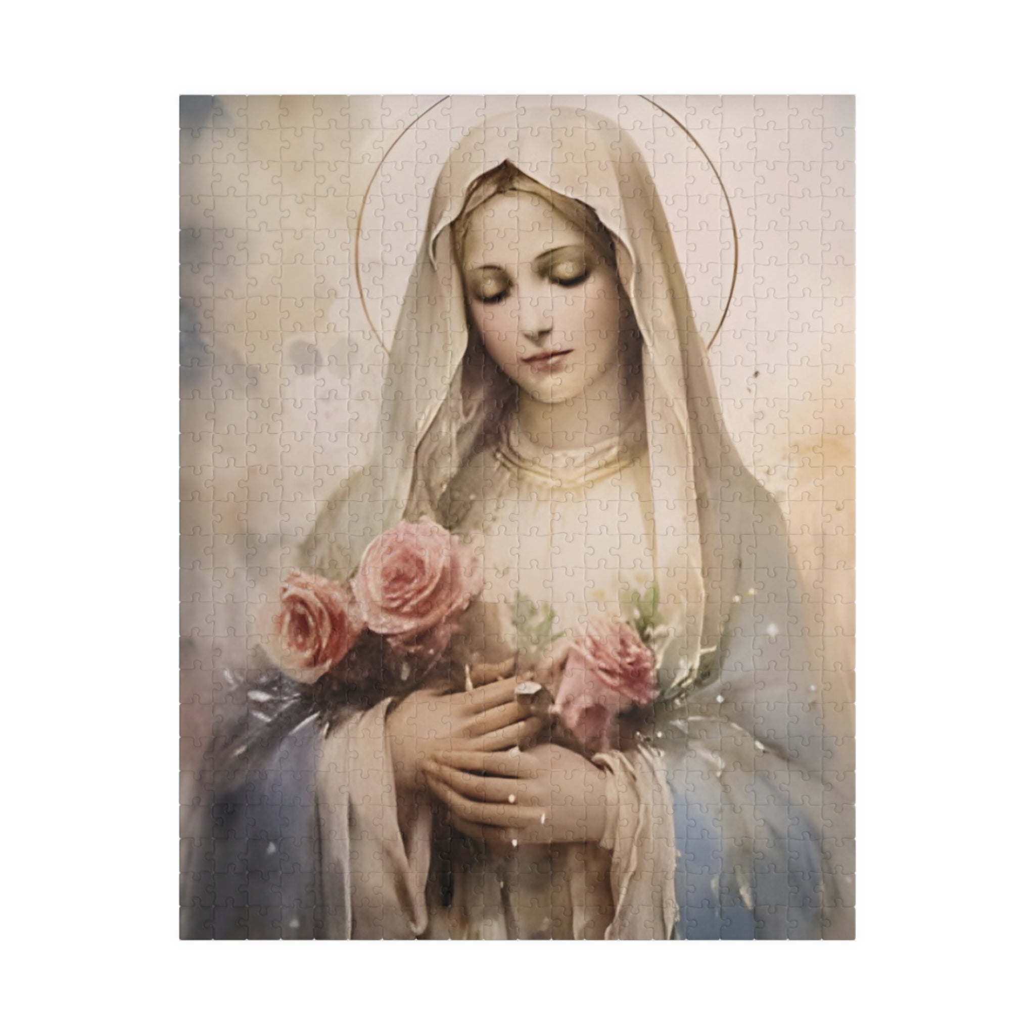 Mother Mary Puzzle 110 - 1014 Piece Jigsaw | Catholic Religious Art Puzzle | Lightkeeper Atelier