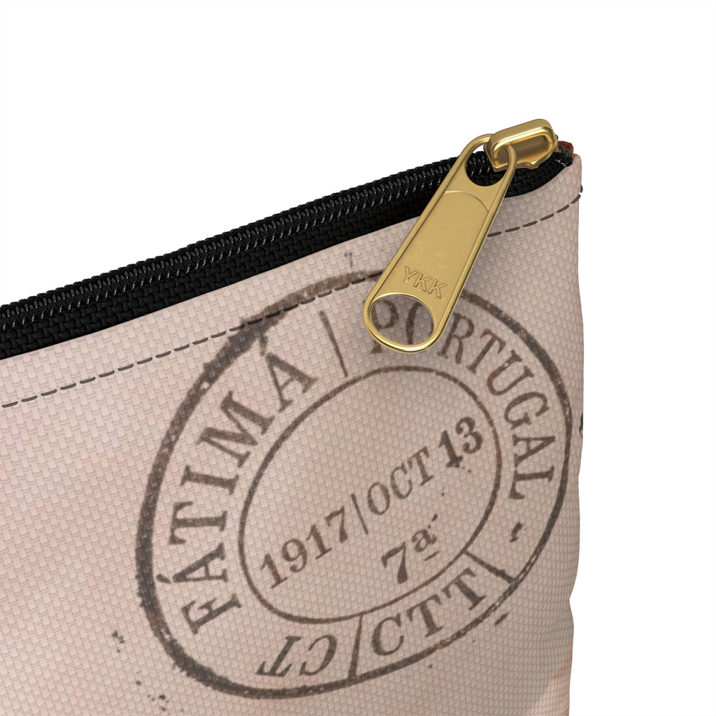 Our Lady of Fatima Accessory Pouch | Rosary Vintage Floral Print