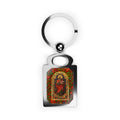 Christ the Teacher Medieval Manuscript Rectangle Photo Keyring | Religious Iconography Church Gift