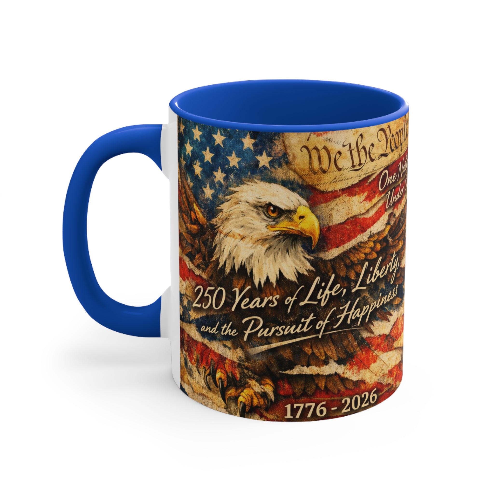 American Flag Mug | 250 Years of Liberty 1776-2026 Commemorative Anniversary Coffee Cup
