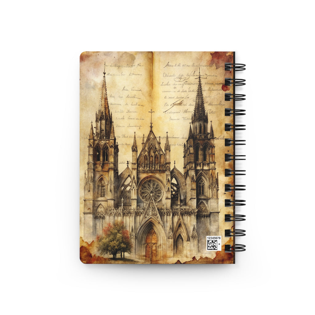 Gothic Madonna and Child Spiral Bound Journal | Vintage Church Window Notebook