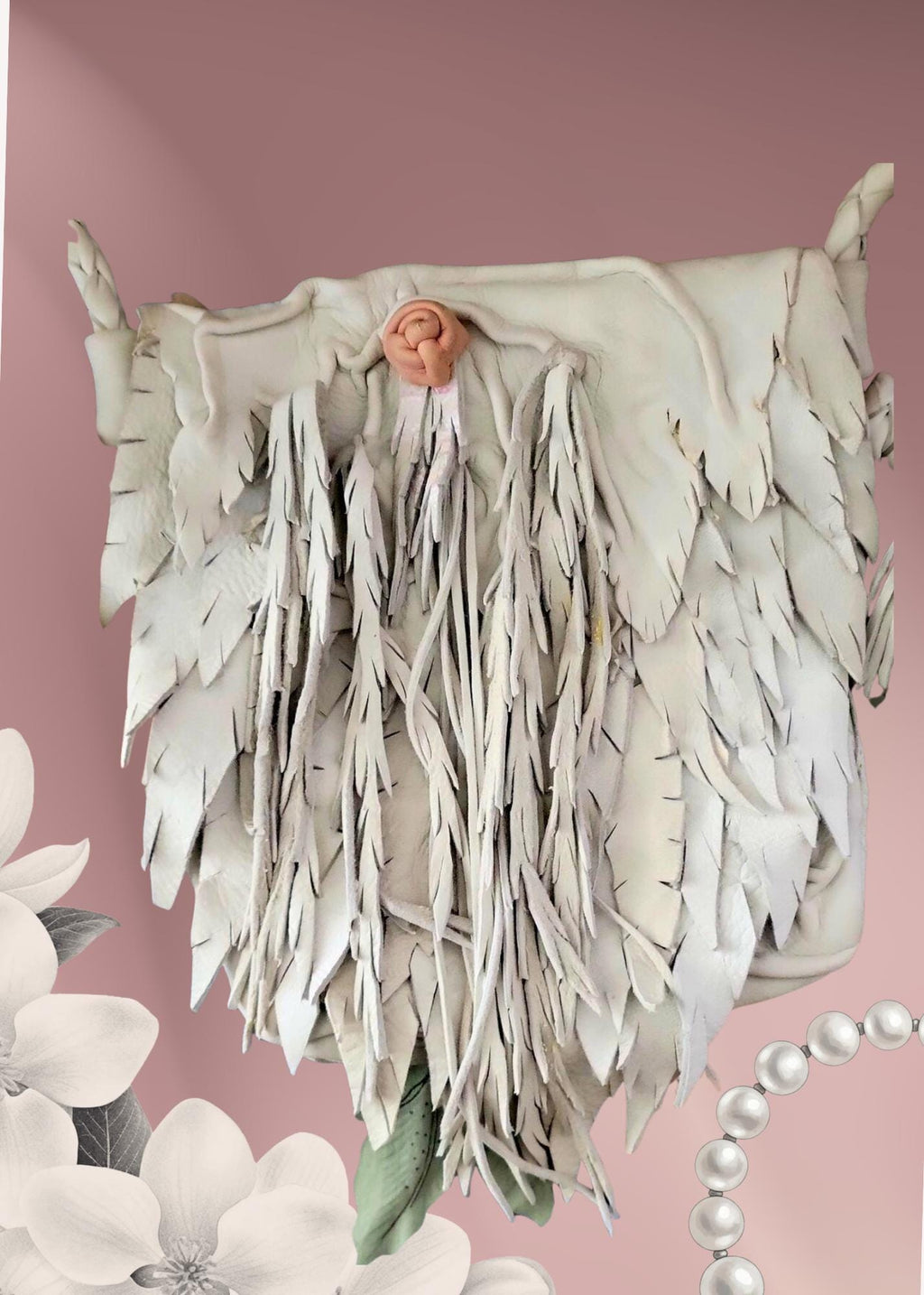 Sleek Boho Fringe Shoulder Bag | Artisan Leather Small Purse, Phone Holder