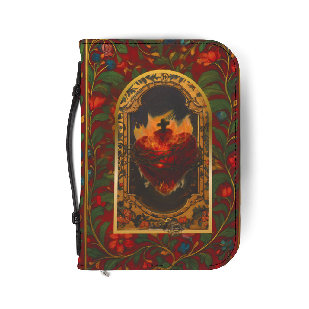 Sacred Heart Christ Bible Cover | Zippered Missal Cover with Handle