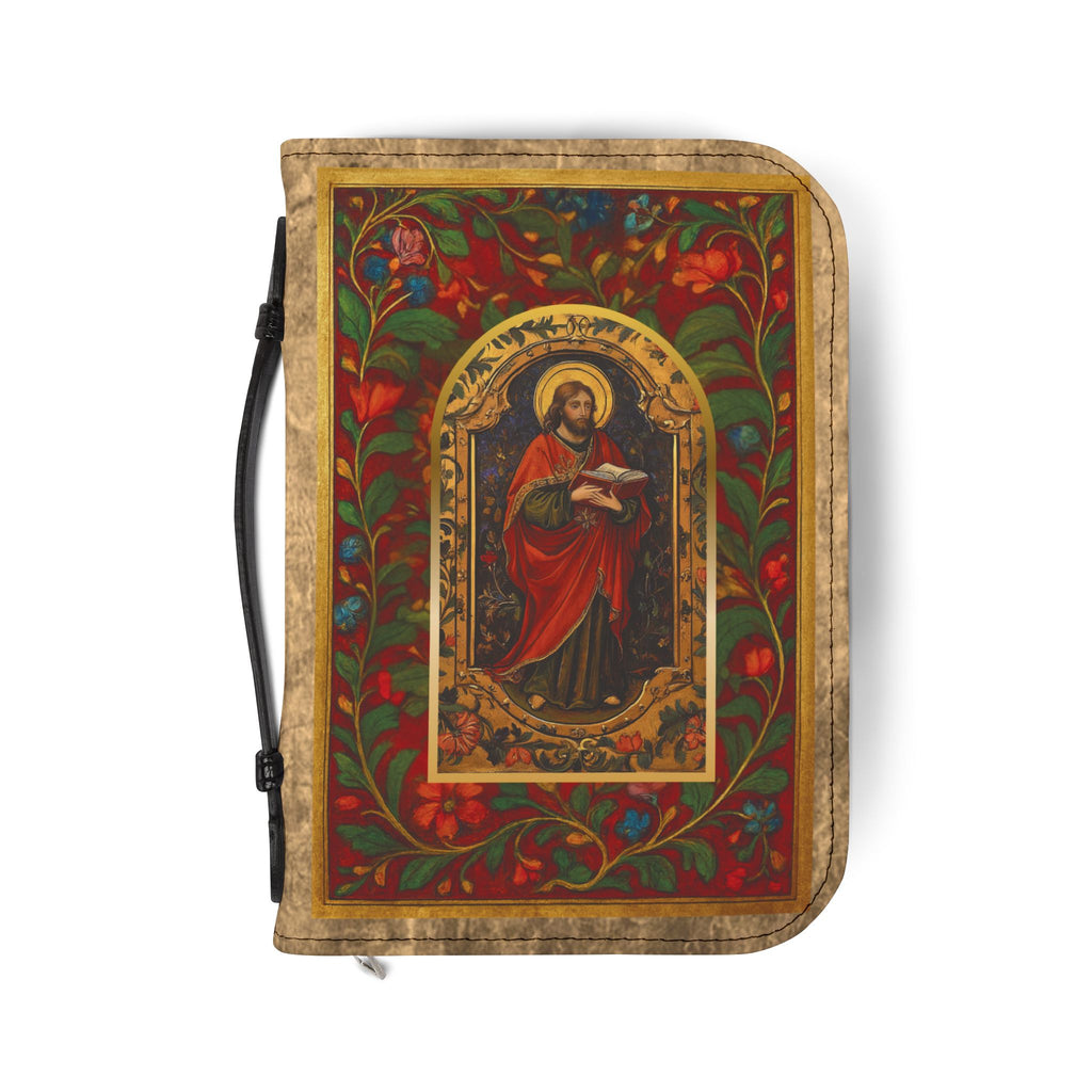 Christ the Teacher Bible Cover Bible Case with Handle | Religious Christian Design Zippered Missal Cover